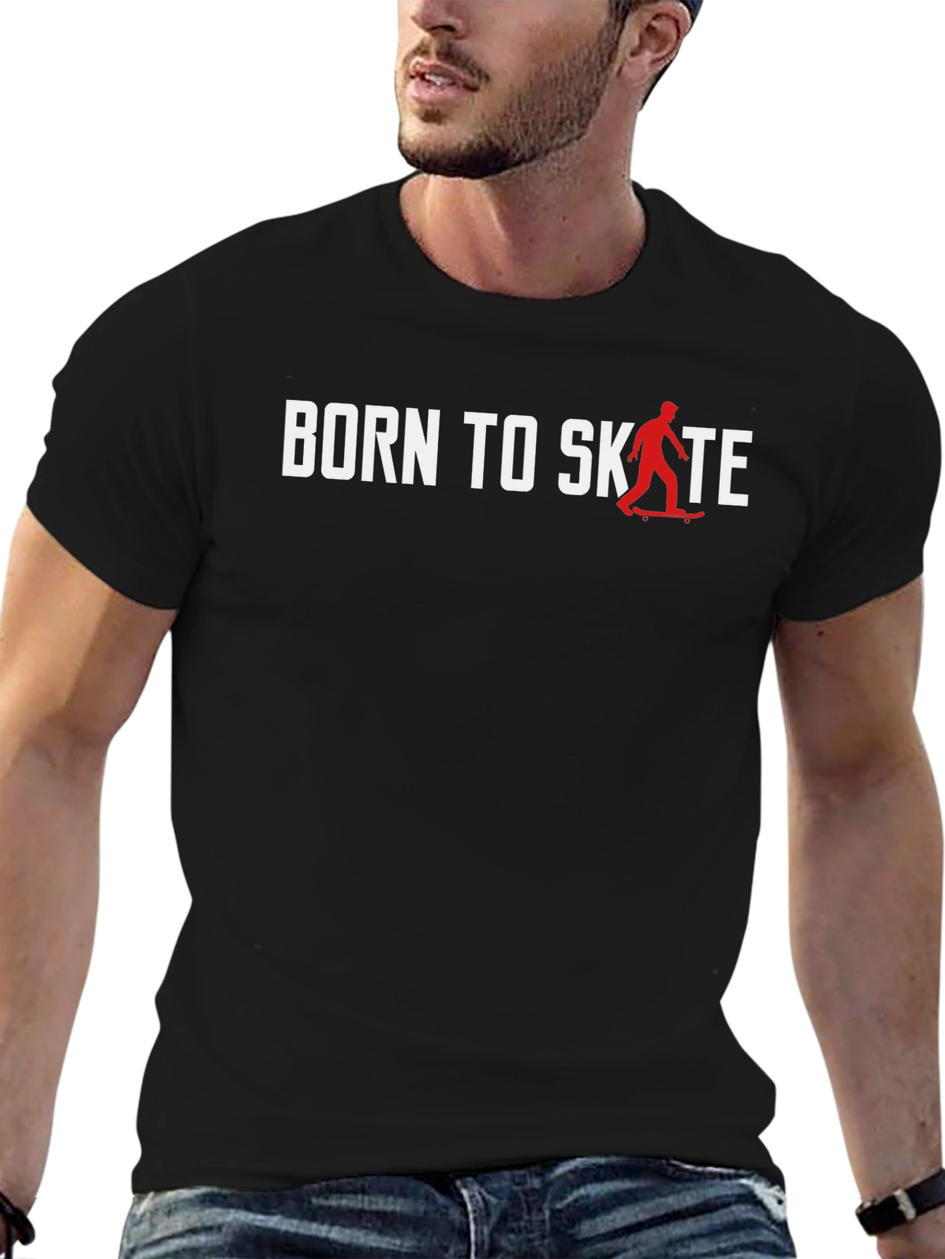 Born to Skate Black Graphic Tee