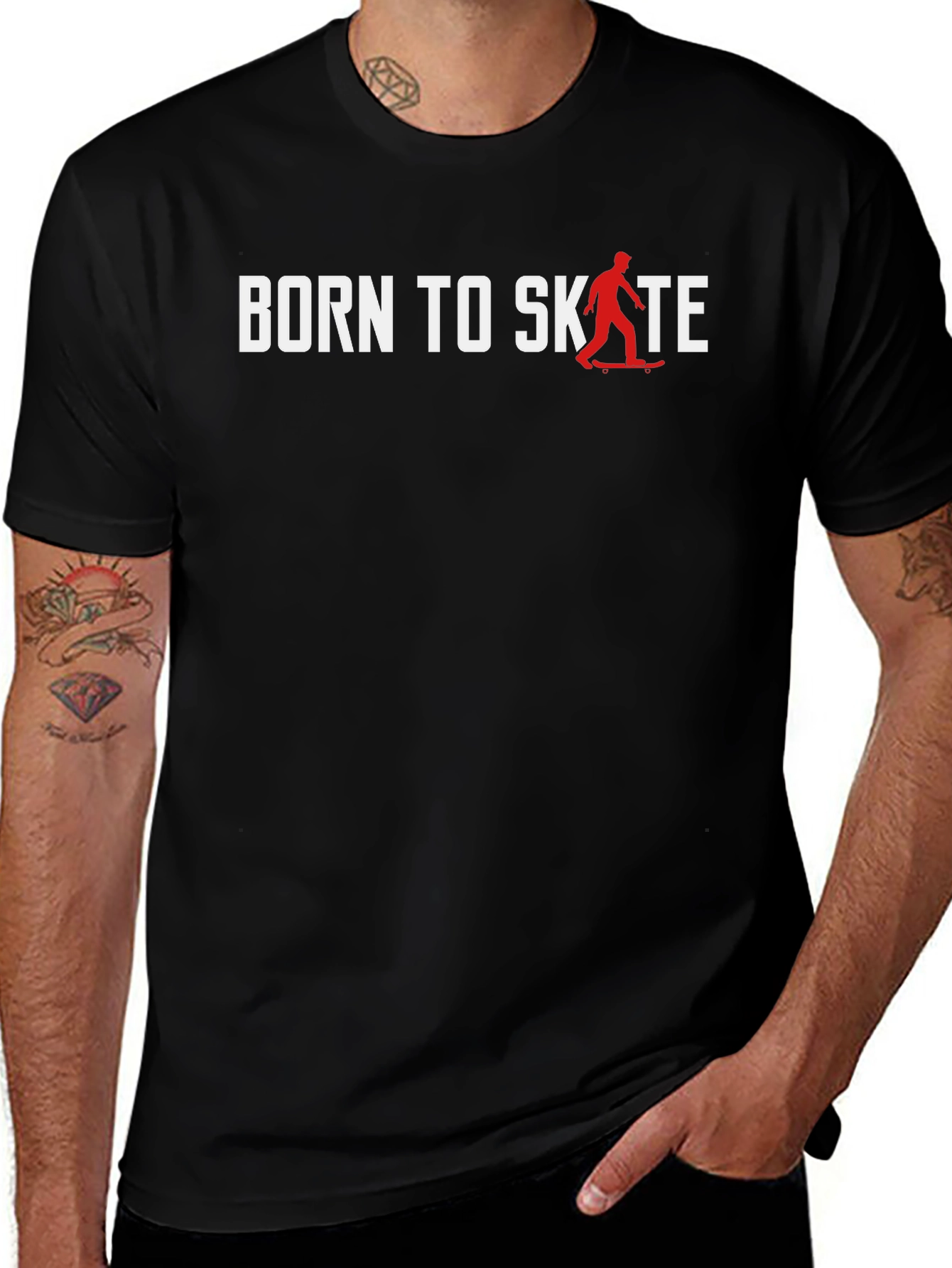 Born to Skate Black Graphic Tee