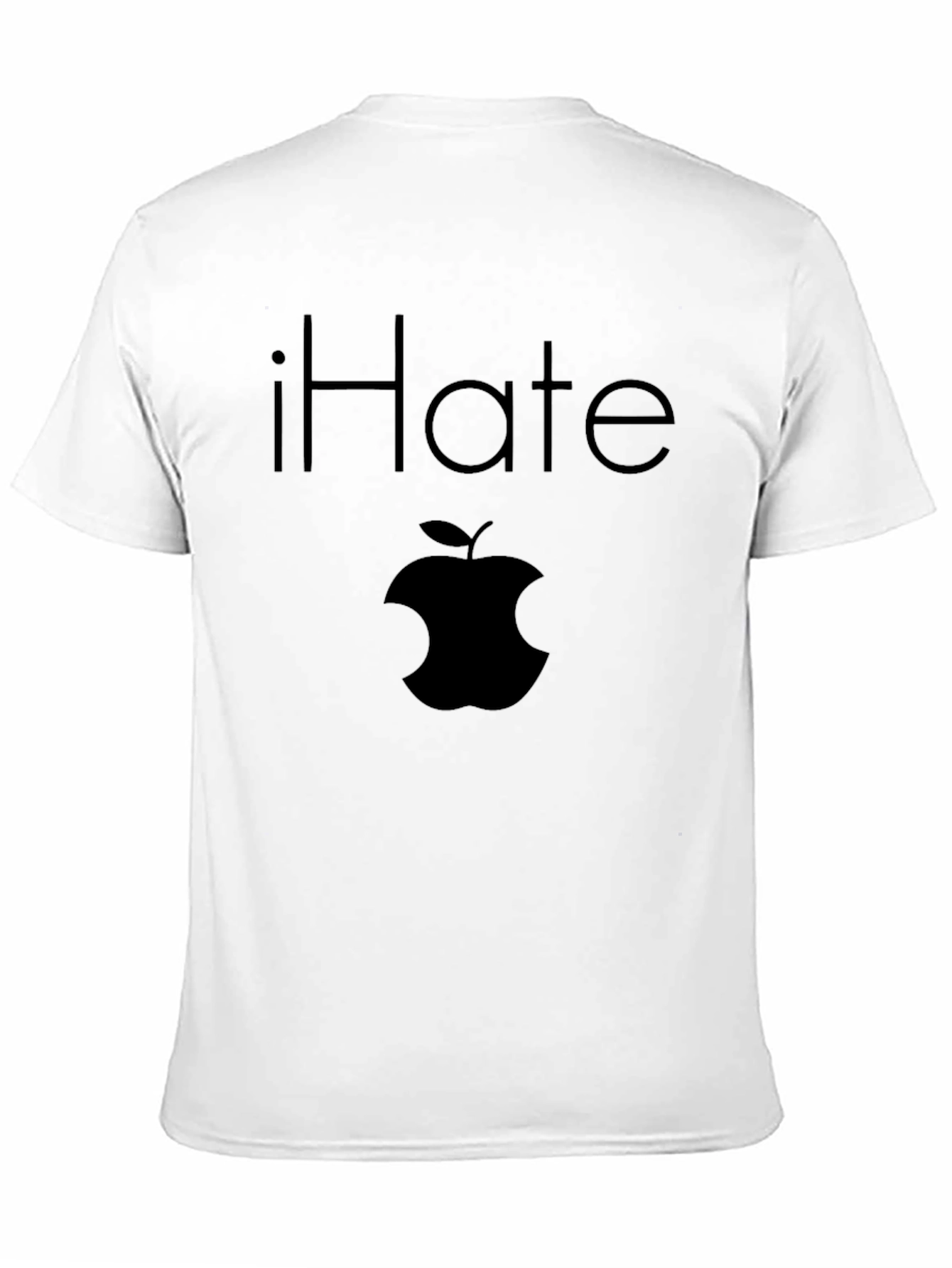 iHate Apple Black T-Shirt - Anti-Tech Humor Tee