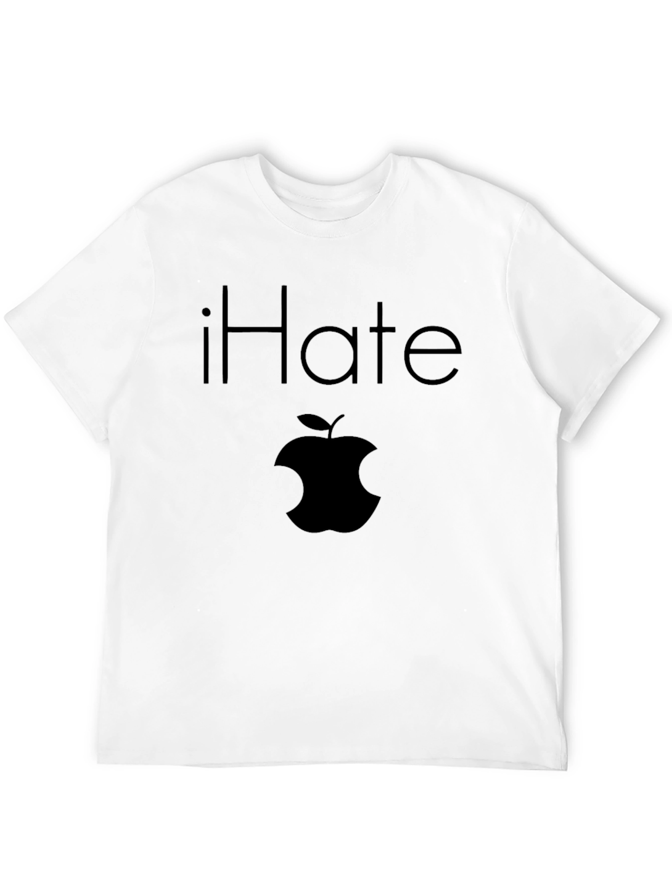 iHate Apple Black T-Shirt - Anti-Tech Humor Tee