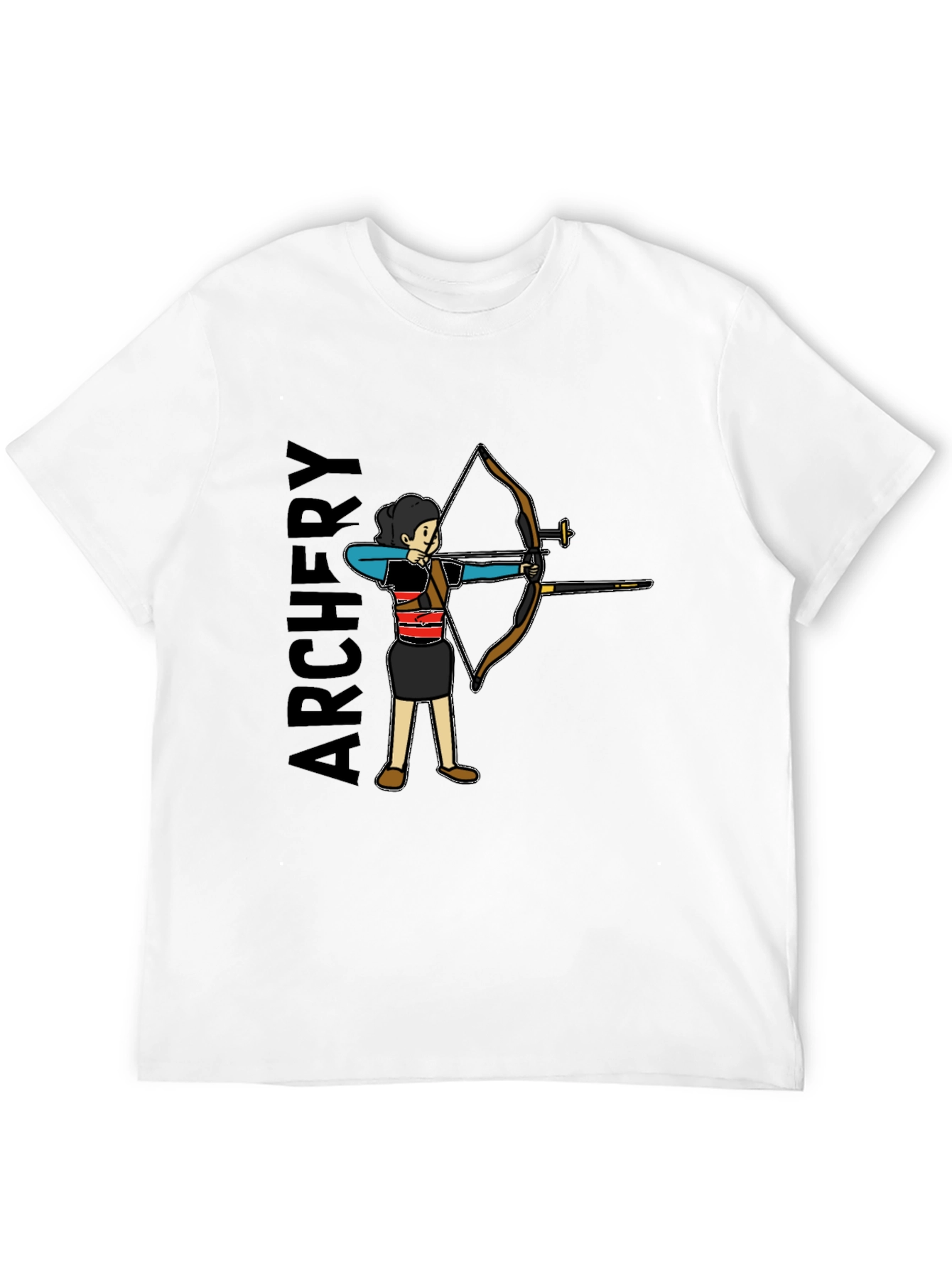 Archery T-Shirt - Black Cotton Tee for Archer