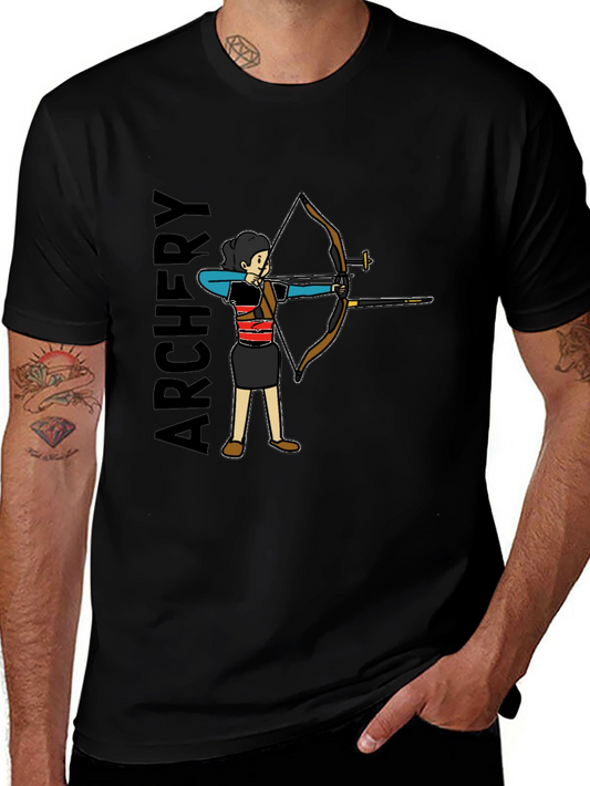 Archery T-Shirt - Black Cotton Tee for Archer