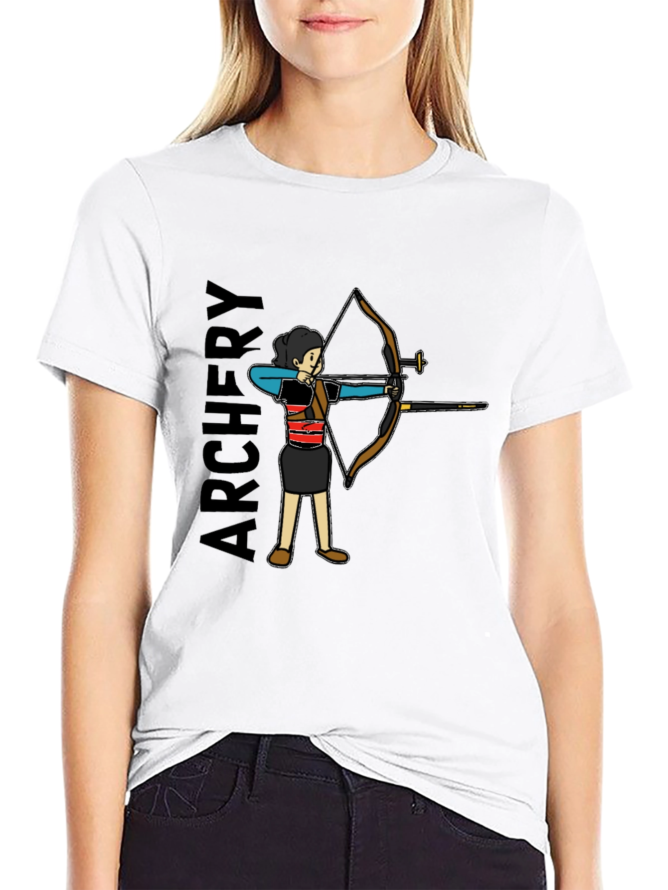 Archery T-Shirt - Black Cotton Tee for Archer