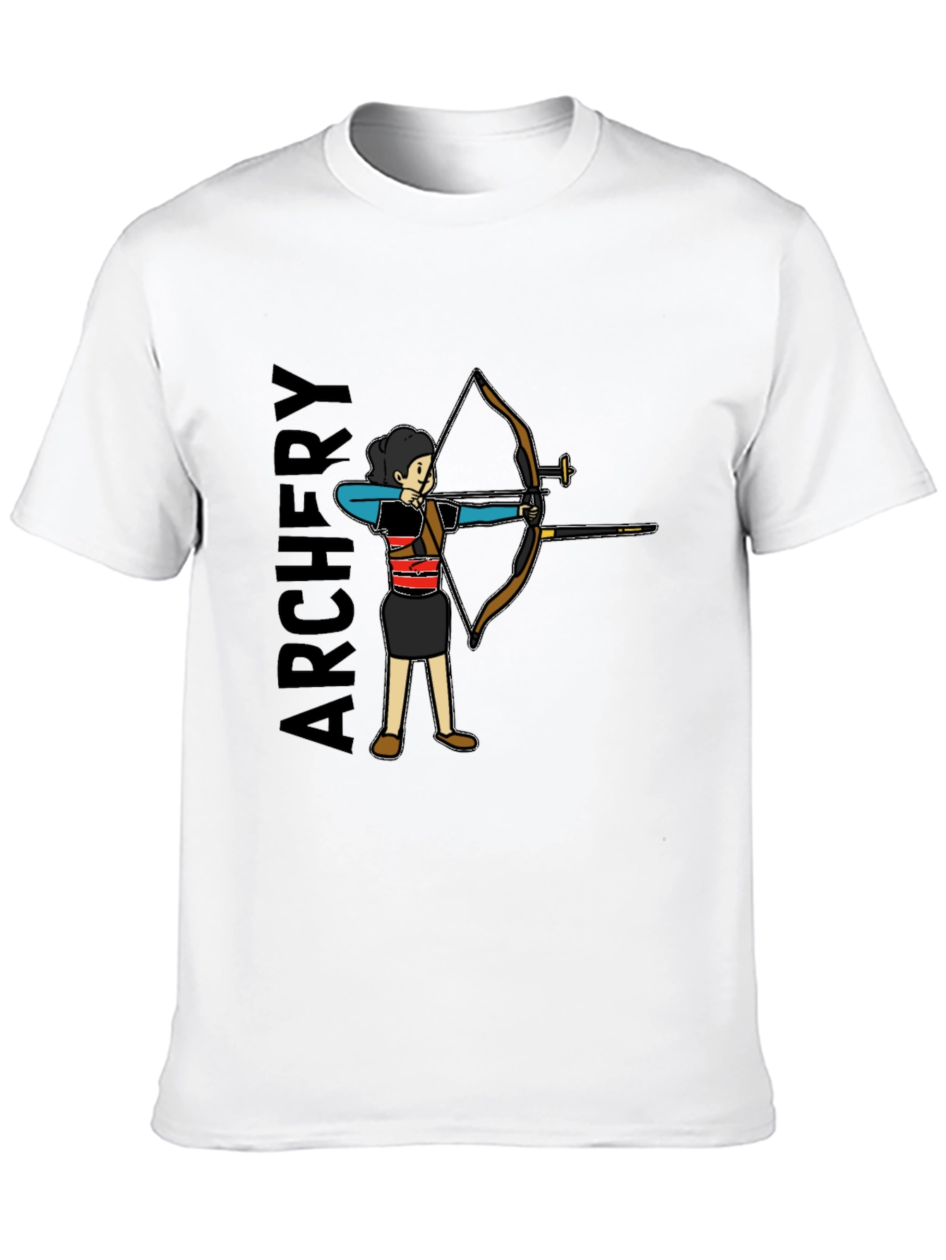 Archery T-Shirt - Black Cotton Tee for Archer