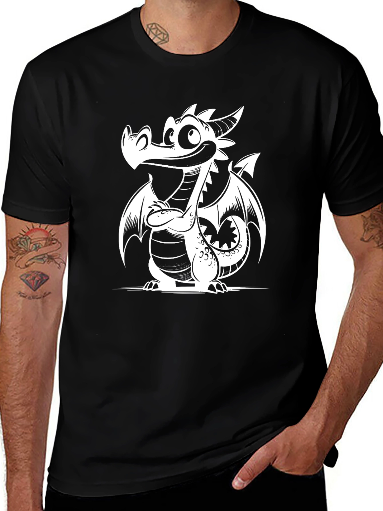 Cartoon Dragon Graphic Tee