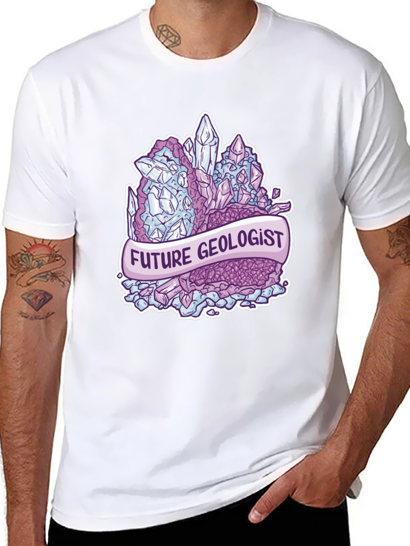 Future Geologist Crystal T-Shirt - Black Cotton Tee