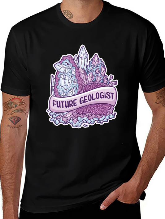 Future Geologist Crystal T-Shirt - Black Cotton Tee