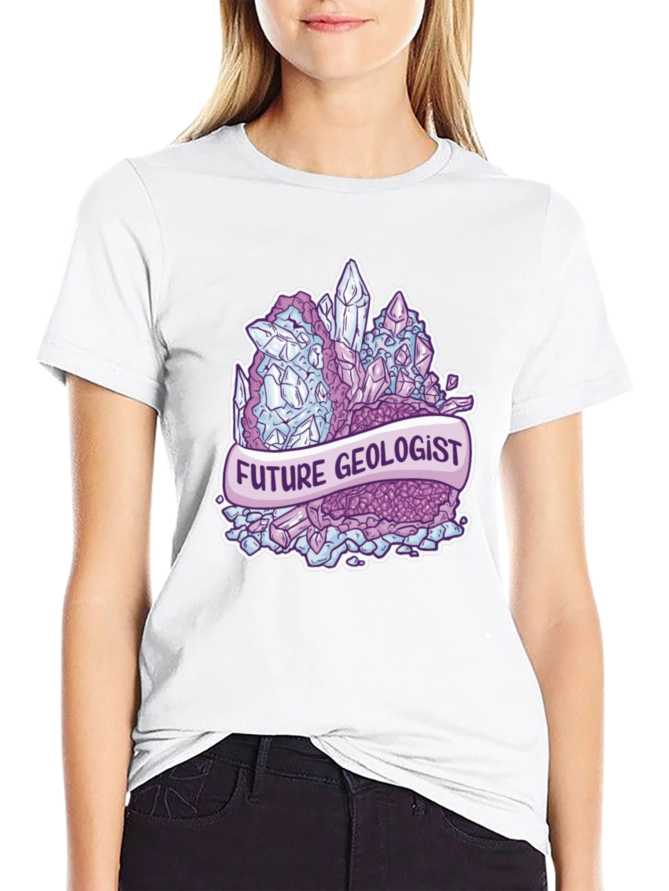 Future Geologist Crystal T-Shirt - Black Cotton Tee