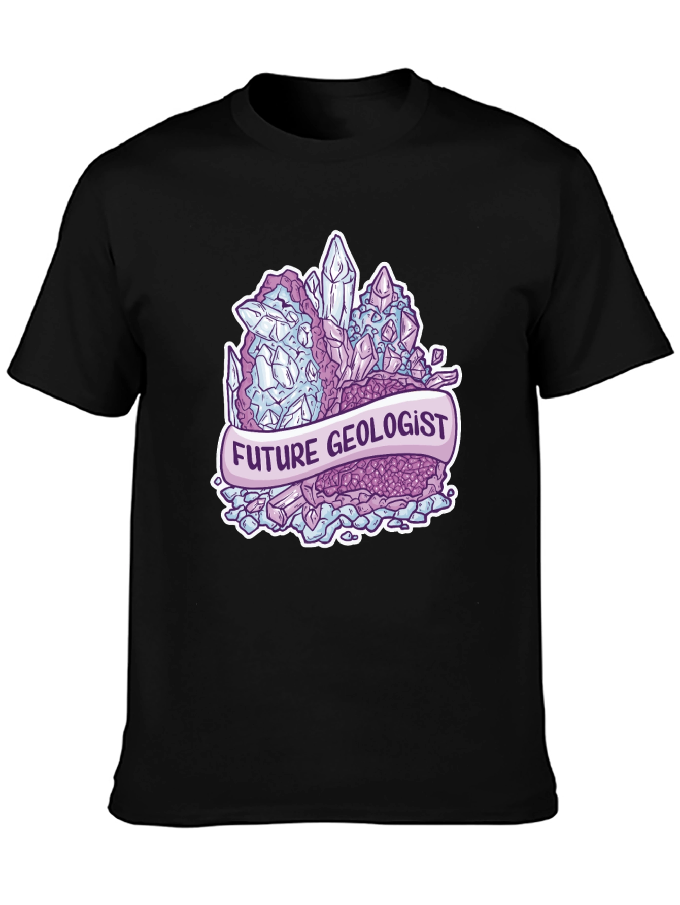 Future Geologist Crystal T-Shirt - Black Cotton Tee