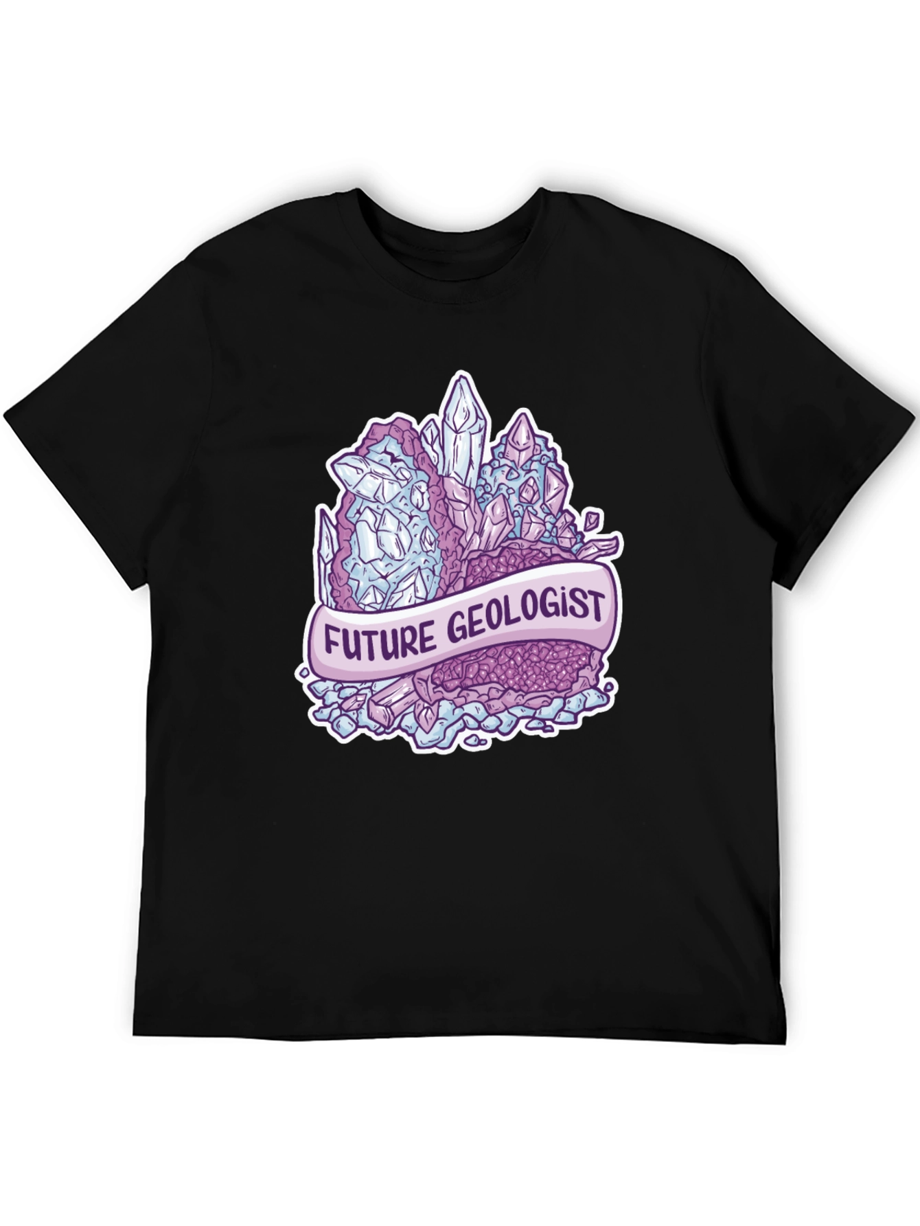 Future Geologist Crystal T-Shirt - Black Cotton Tee