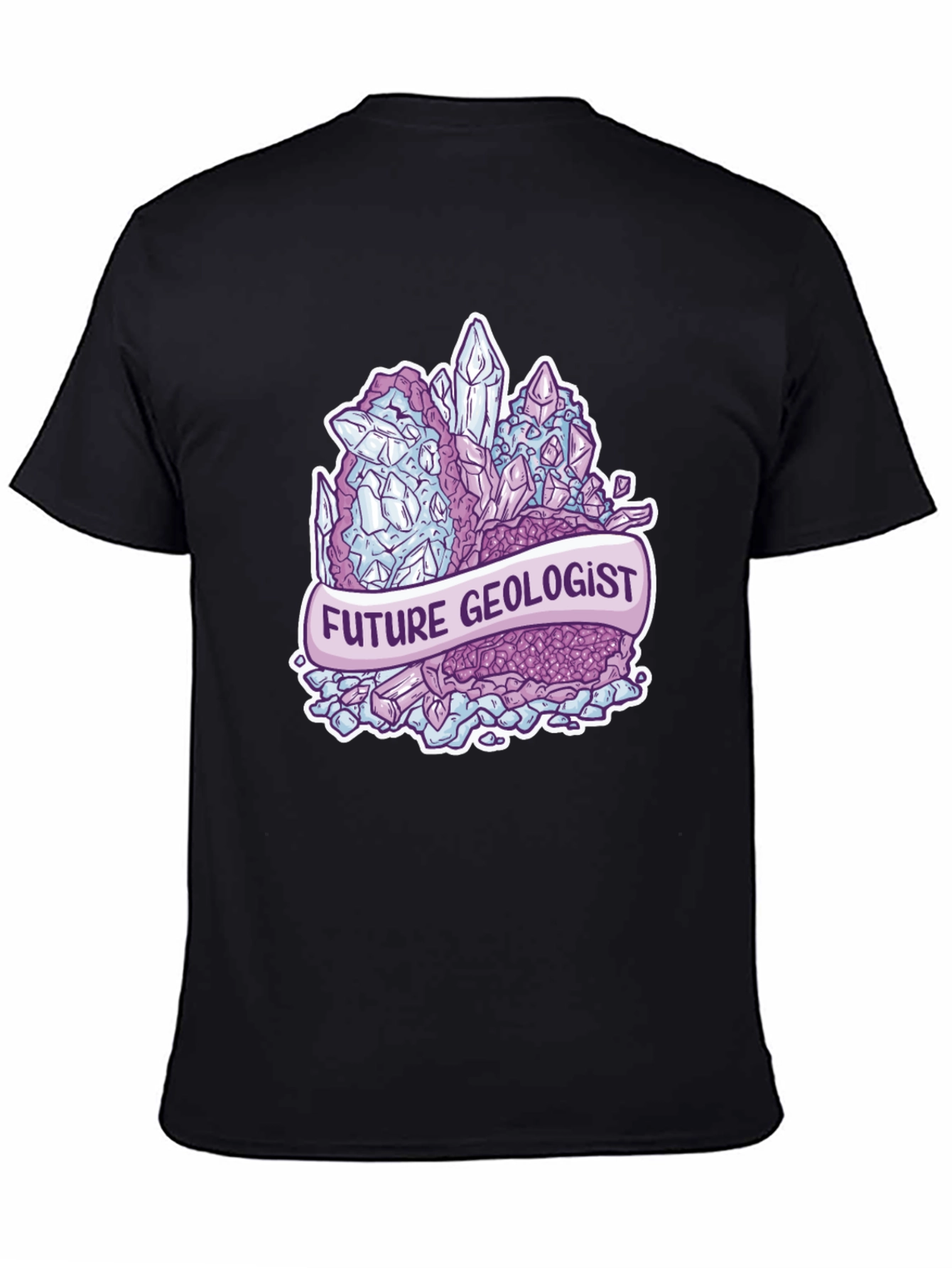 Future Geologist Crystal T-Shirt - Black Cotton Tee