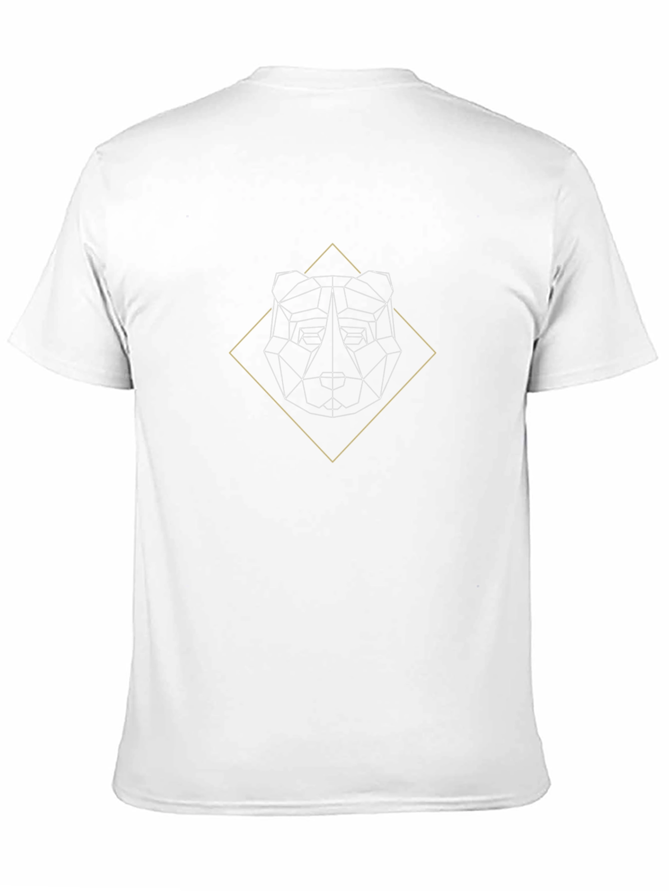 Geometric Bear Graphic Tee - Modern Style