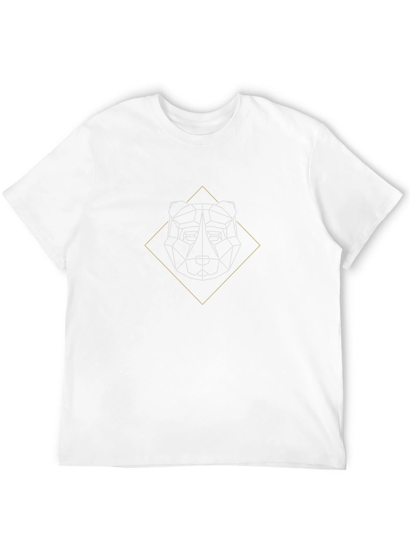 Geometric Bear Graphic Tee - Modern Style