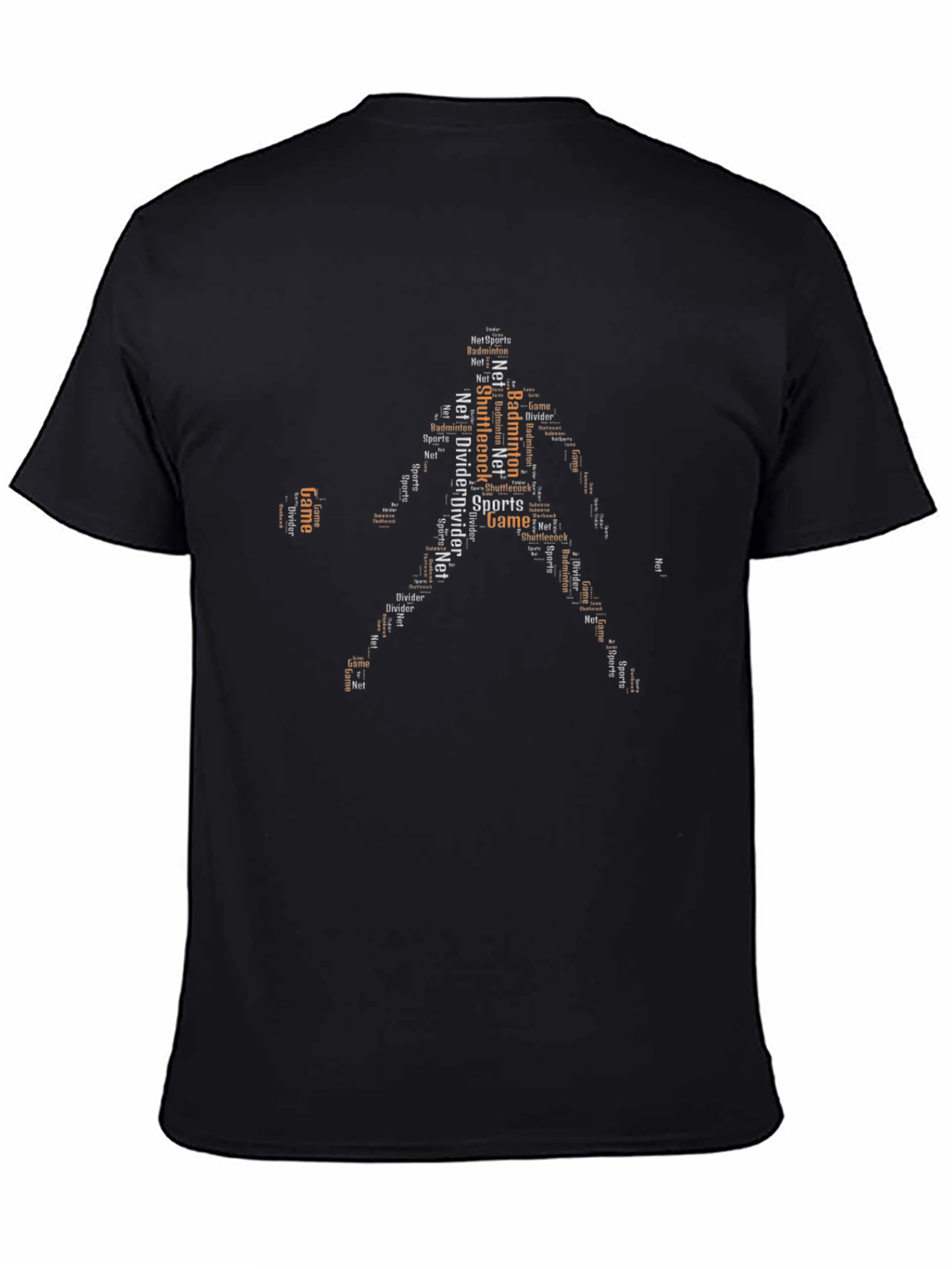 Badminton Player Word Art T-Shirt