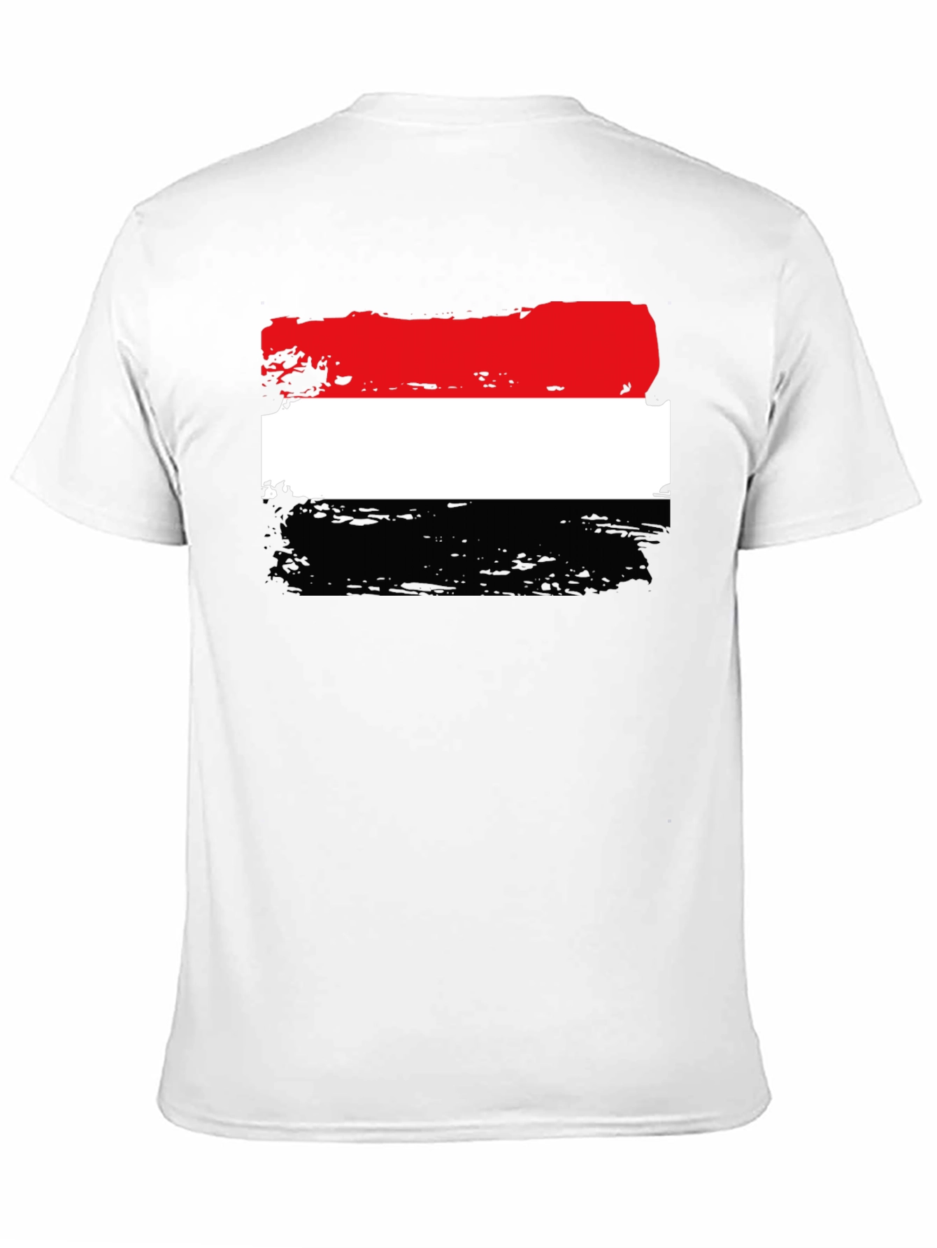 Yemen Flag Brushstroke T-Shirt - Patriotic Design