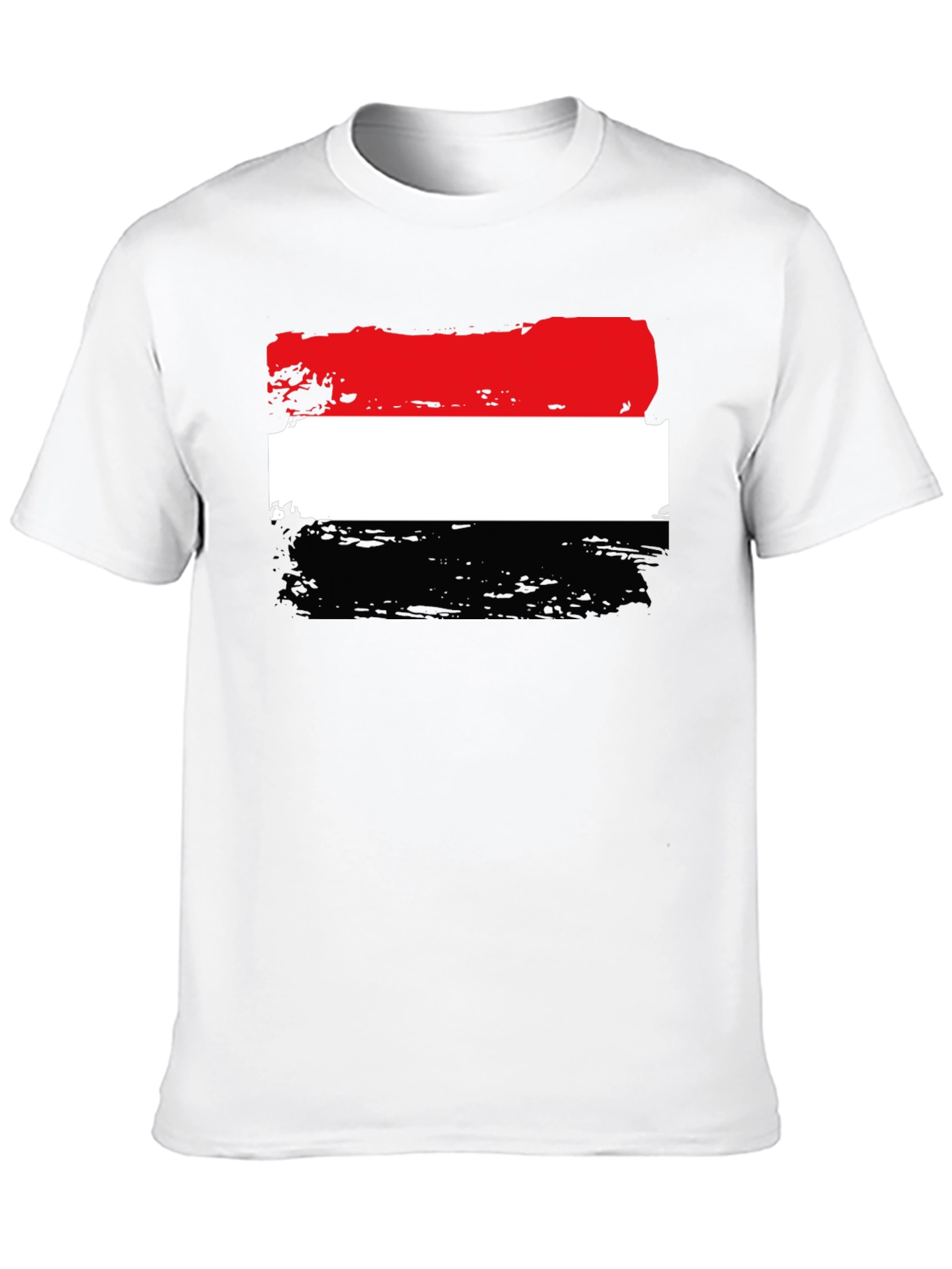 Yemen Flag Brushstroke T-Shirt - Patriotic Design