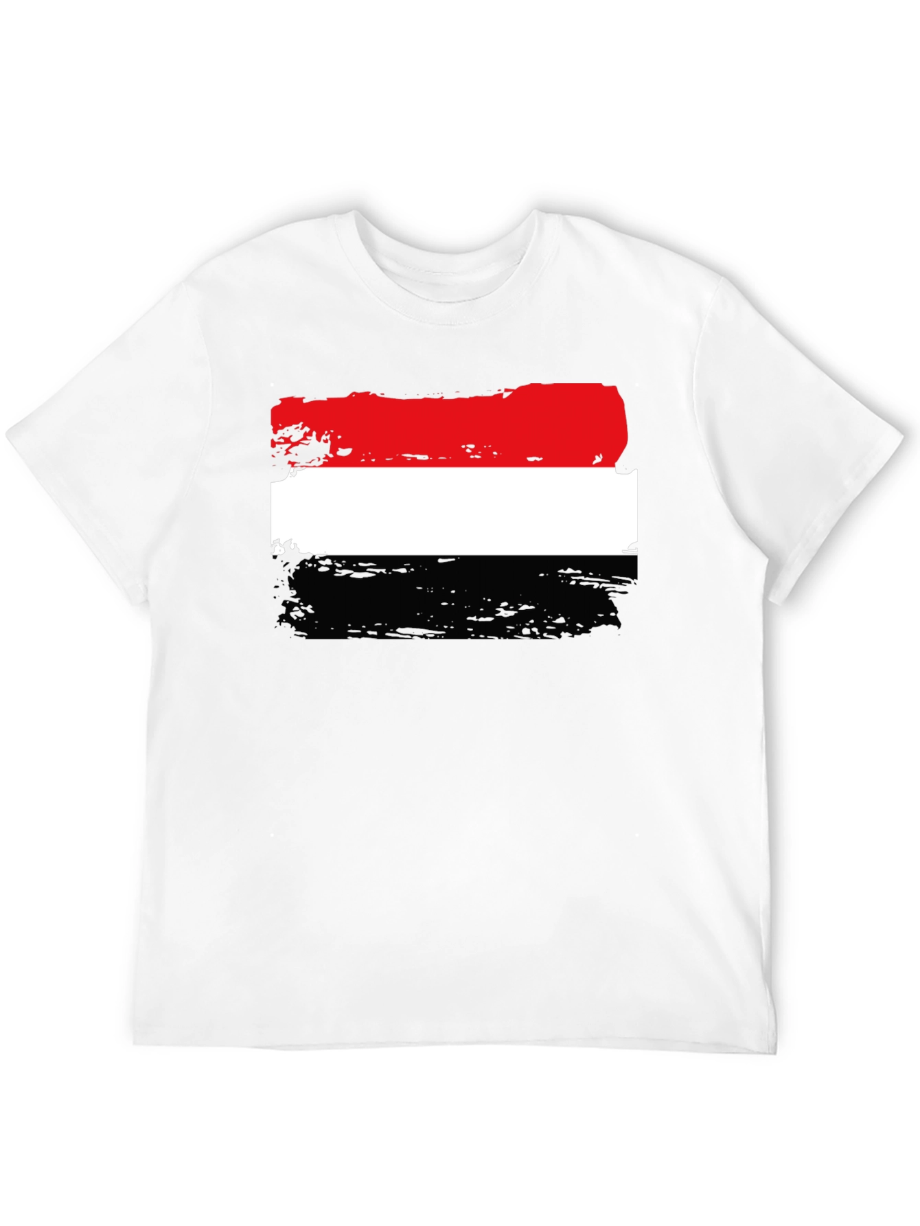 Yemen Flag Brushstroke T-Shirt - Patriotic Design