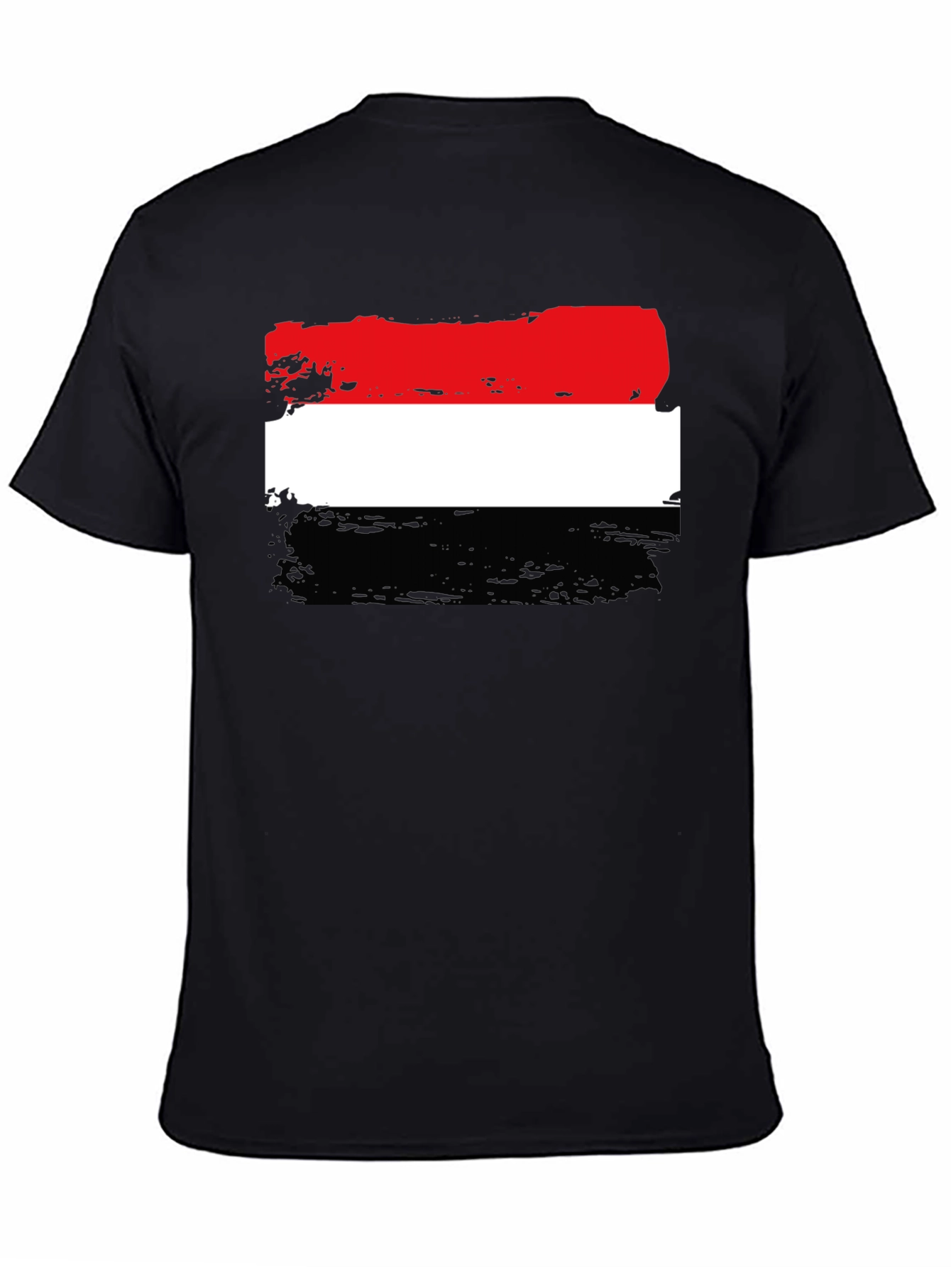 Yemen Flag Brushstroke T-Shirt - Patriotic Design