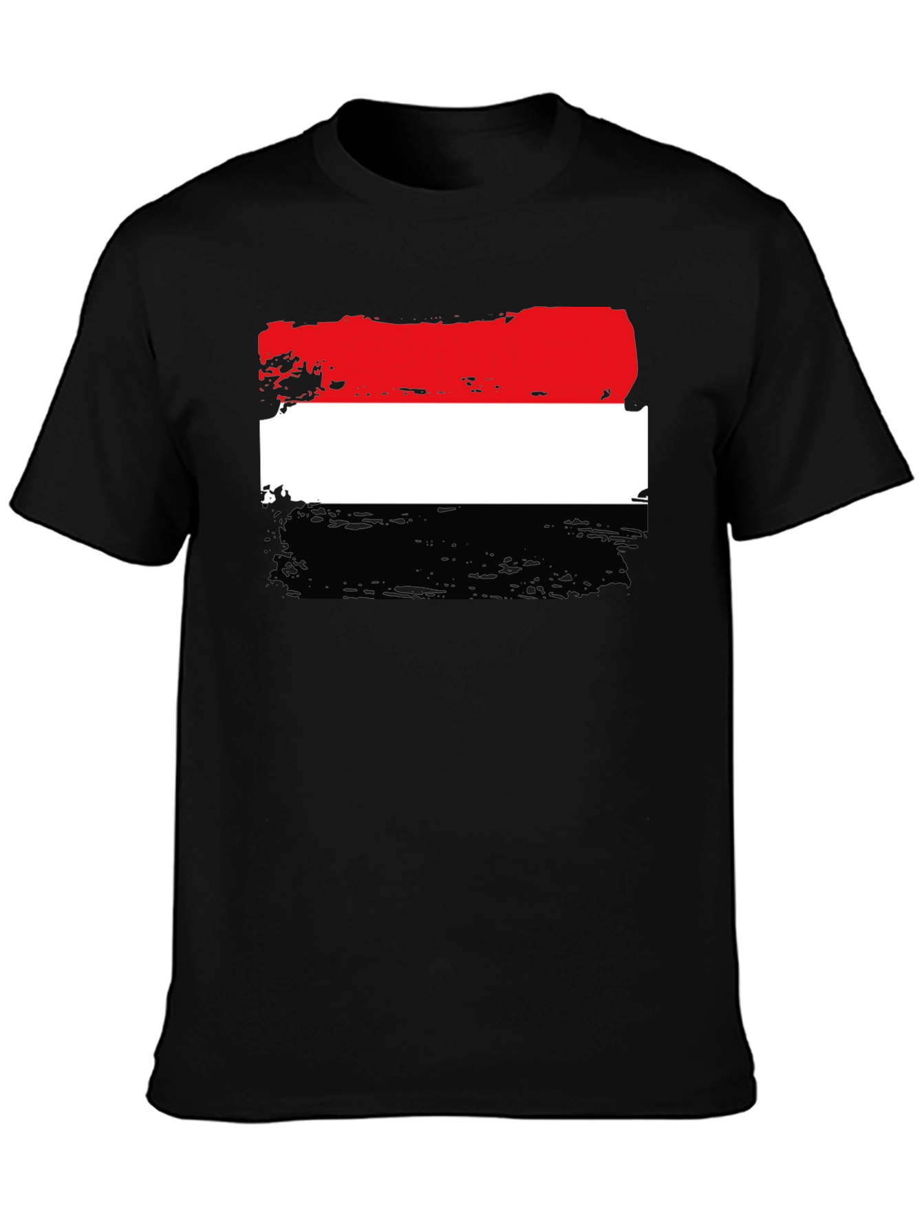 Yemen Flag Brushstroke T-Shirt - Patriotic Design