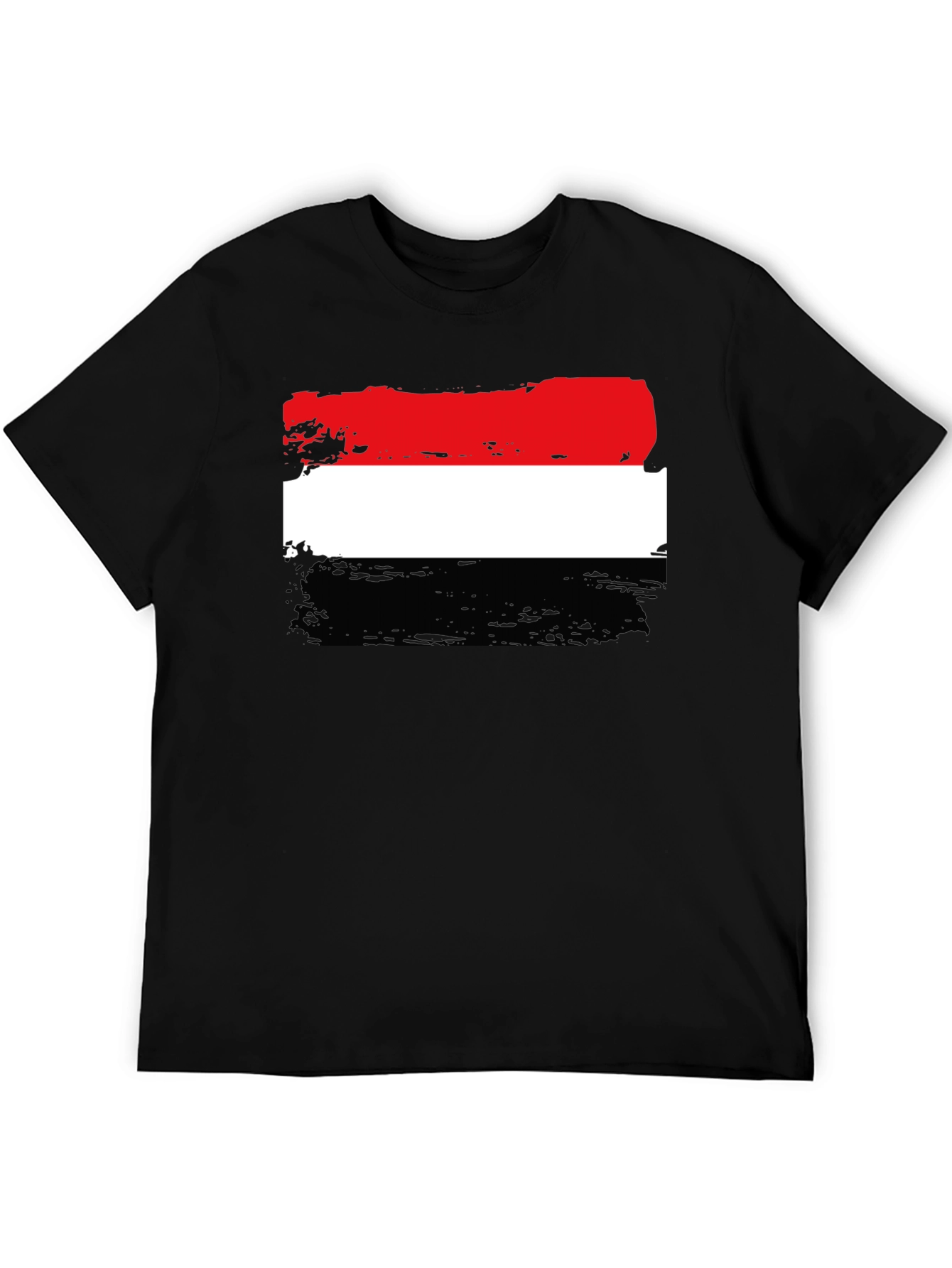 Yemen Flag Brushstroke T-Shirt - Patriotic Design