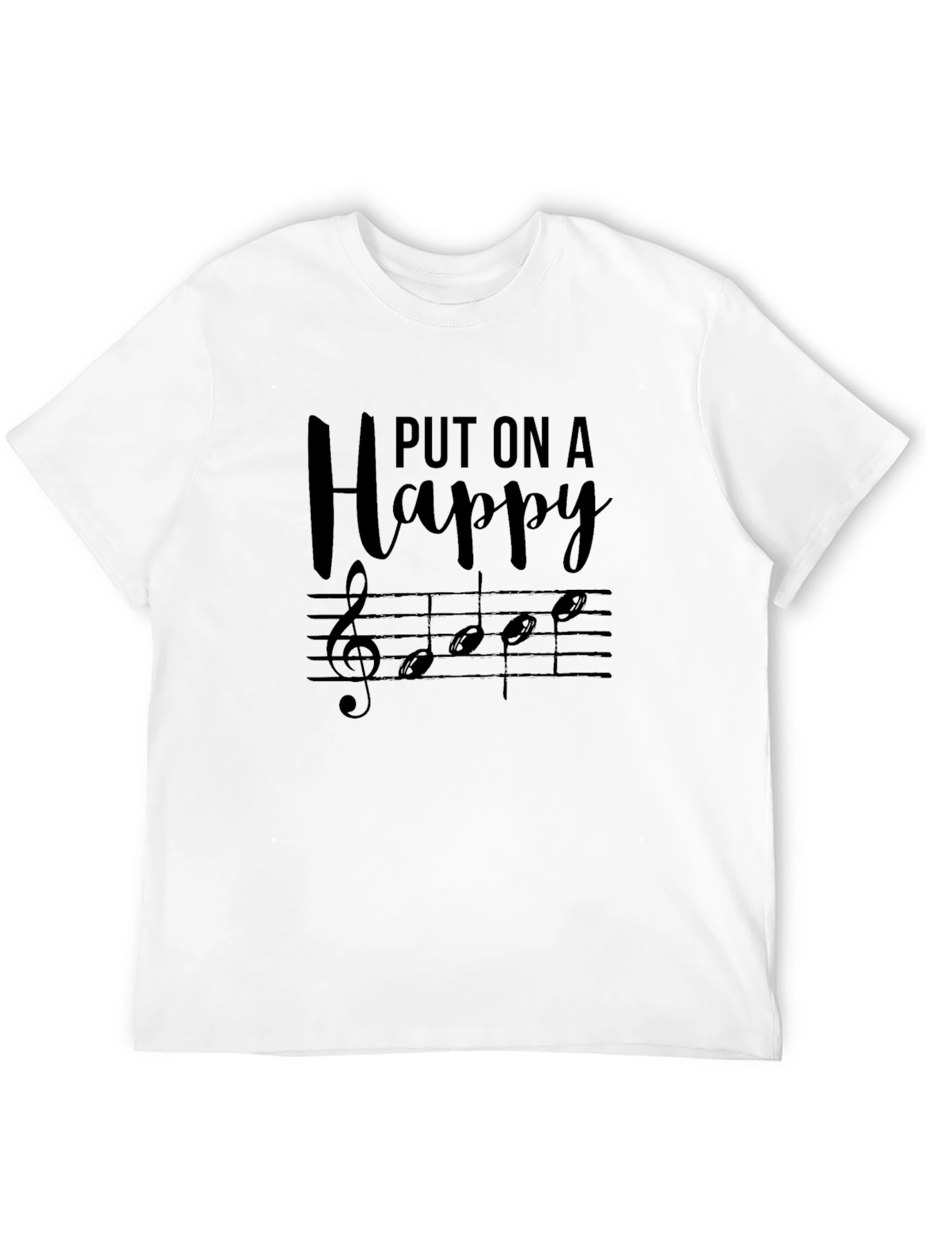Musical Happy T-Shirt - Black