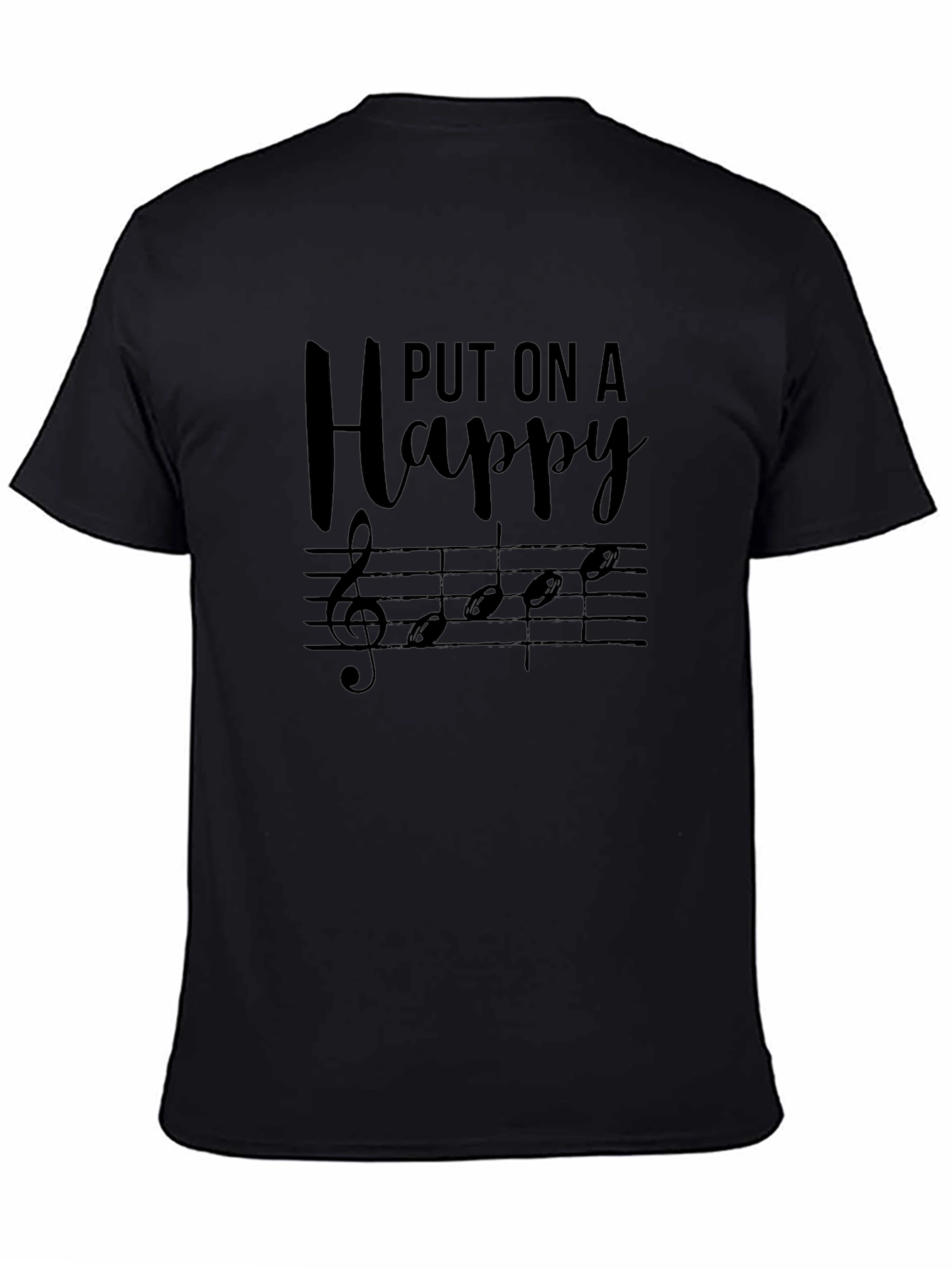 Musical Happy T-Shirt - Black