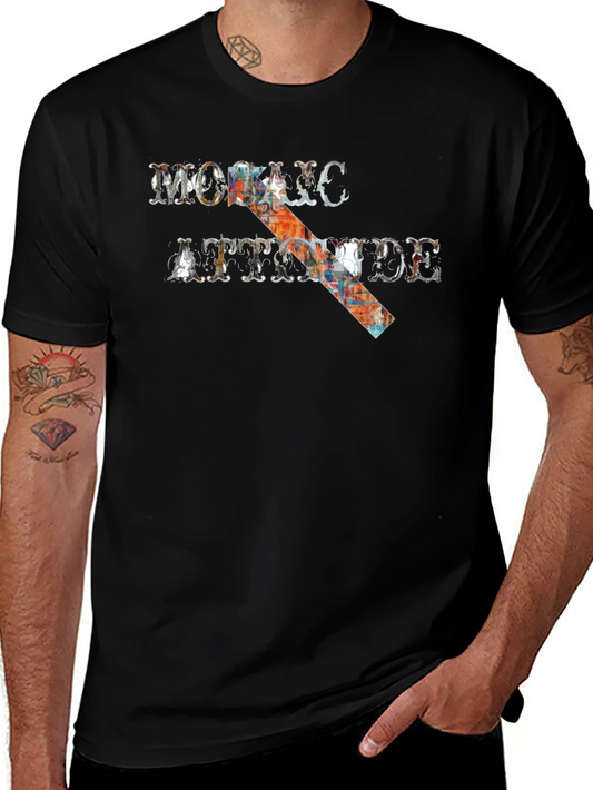 Mosaic Attitude Graphic Tee - Black
