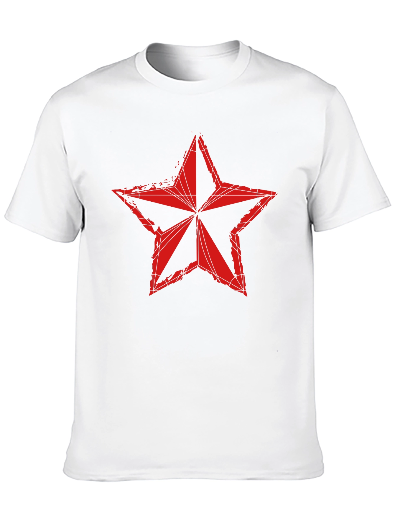 Red Star Graphic T-Shirt - Distressed Style