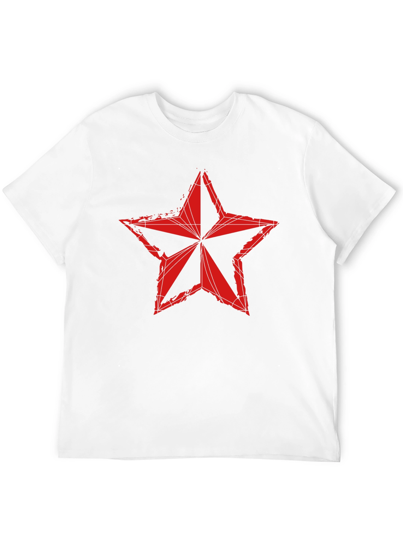 Red Star Graphic T-Shirt - Distressed Style