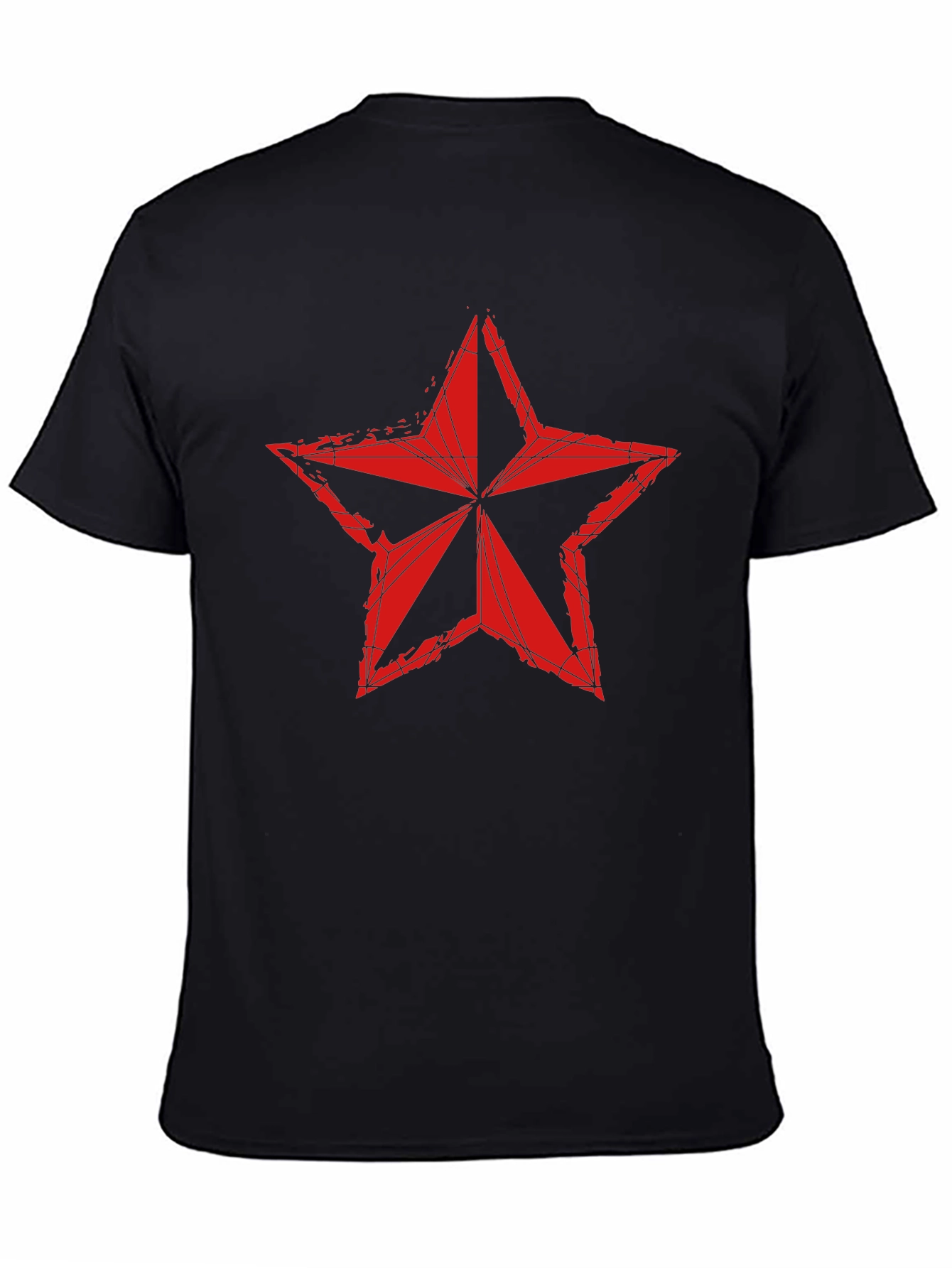 Red Star Graphic T-Shirt - Distressed Style