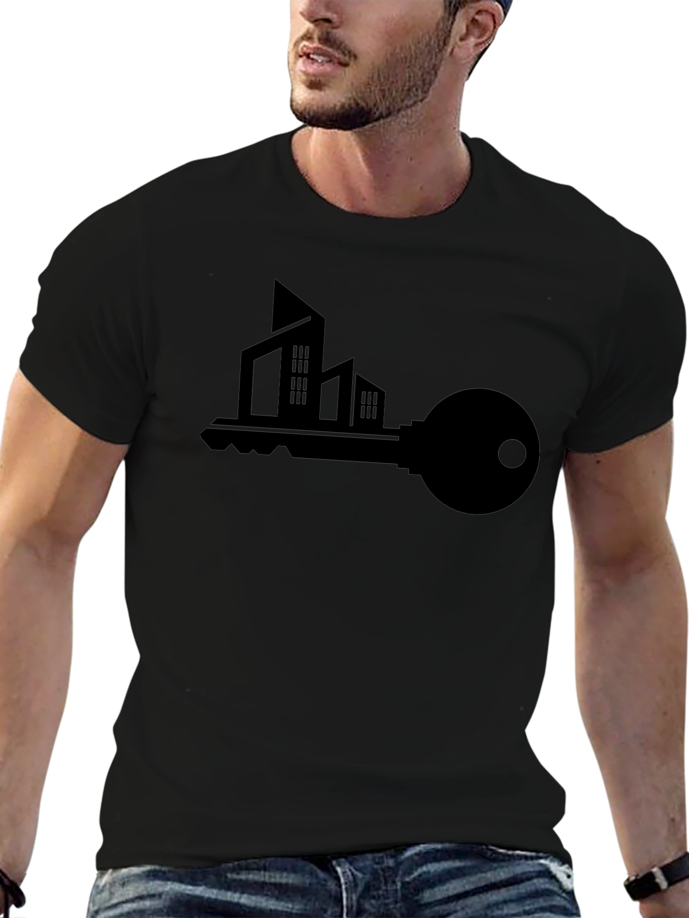 Modern City Key Graphic T-Shirt - Unisex Tee