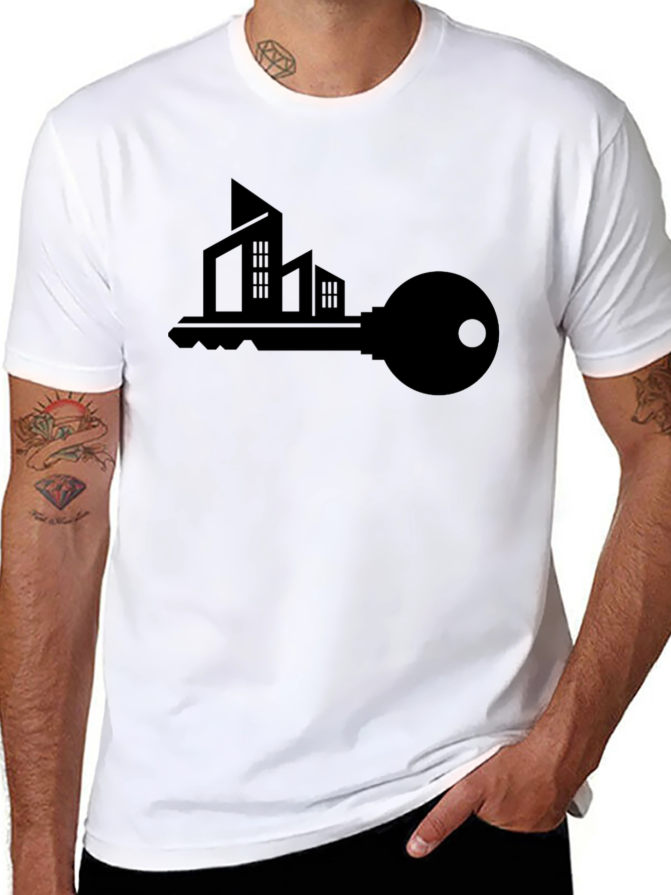 Modern City Key Graphic T-Shirt - Unisex Tee