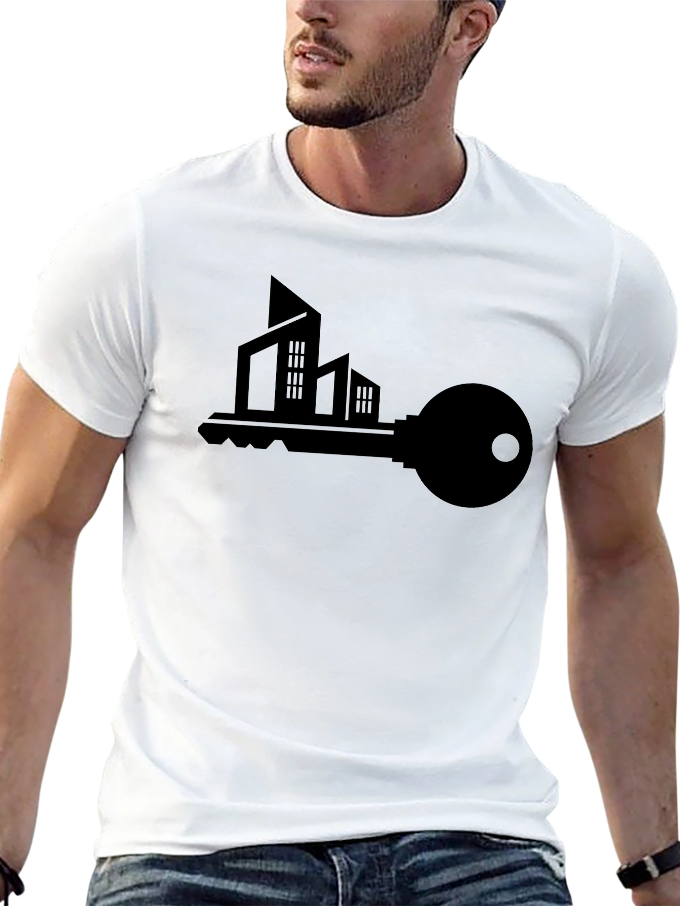 Modern City Key Graphic T-Shirt - Unisex Tee