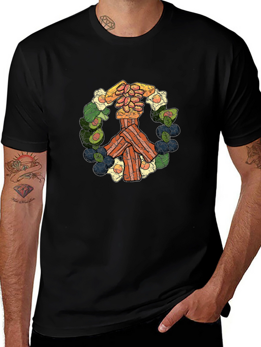 Breakfast Peace Sign T-Shirt - Bacon Eggs Avocado & More!