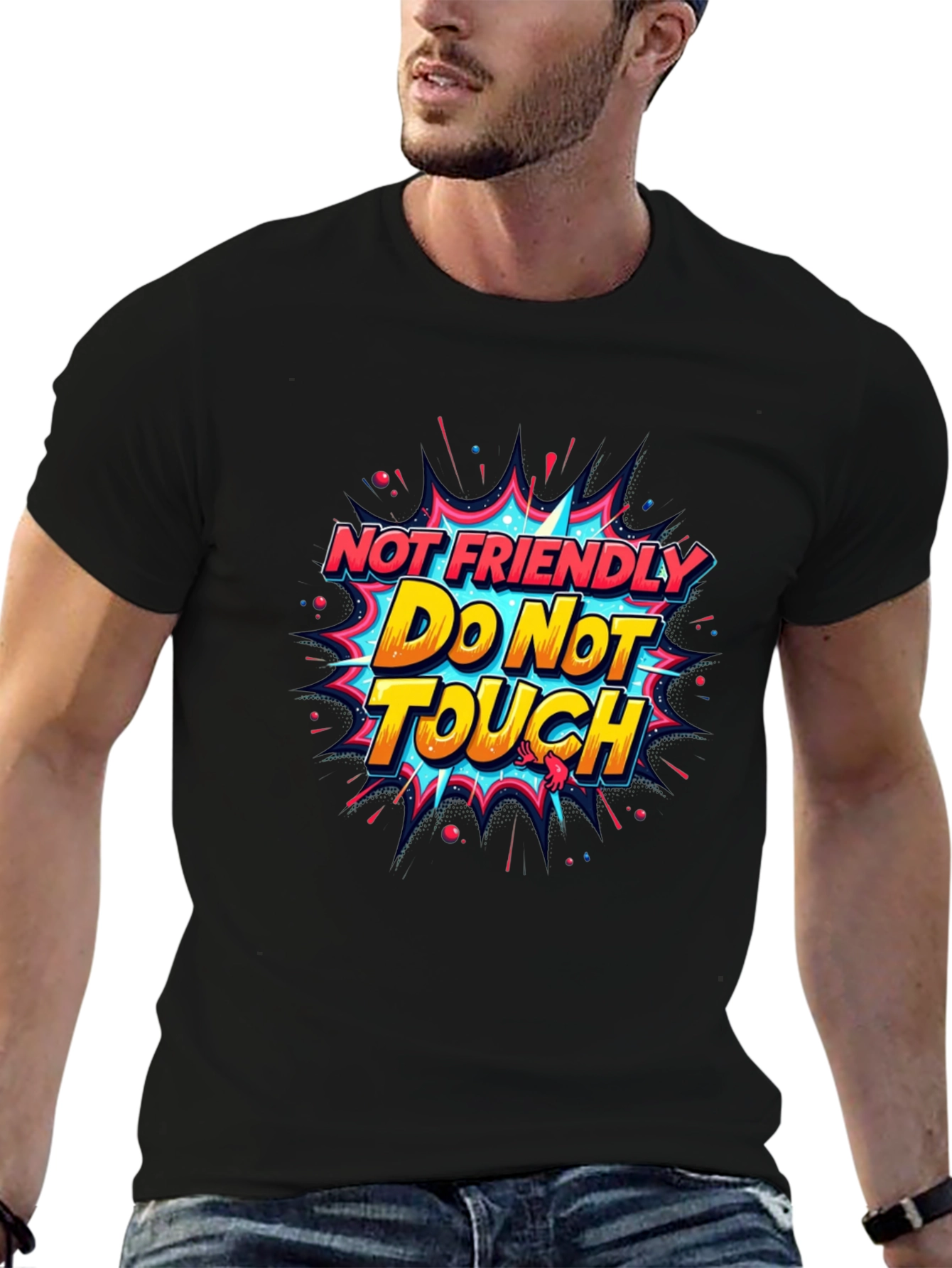 Not Friendly Do Not Touch Graphic Tee