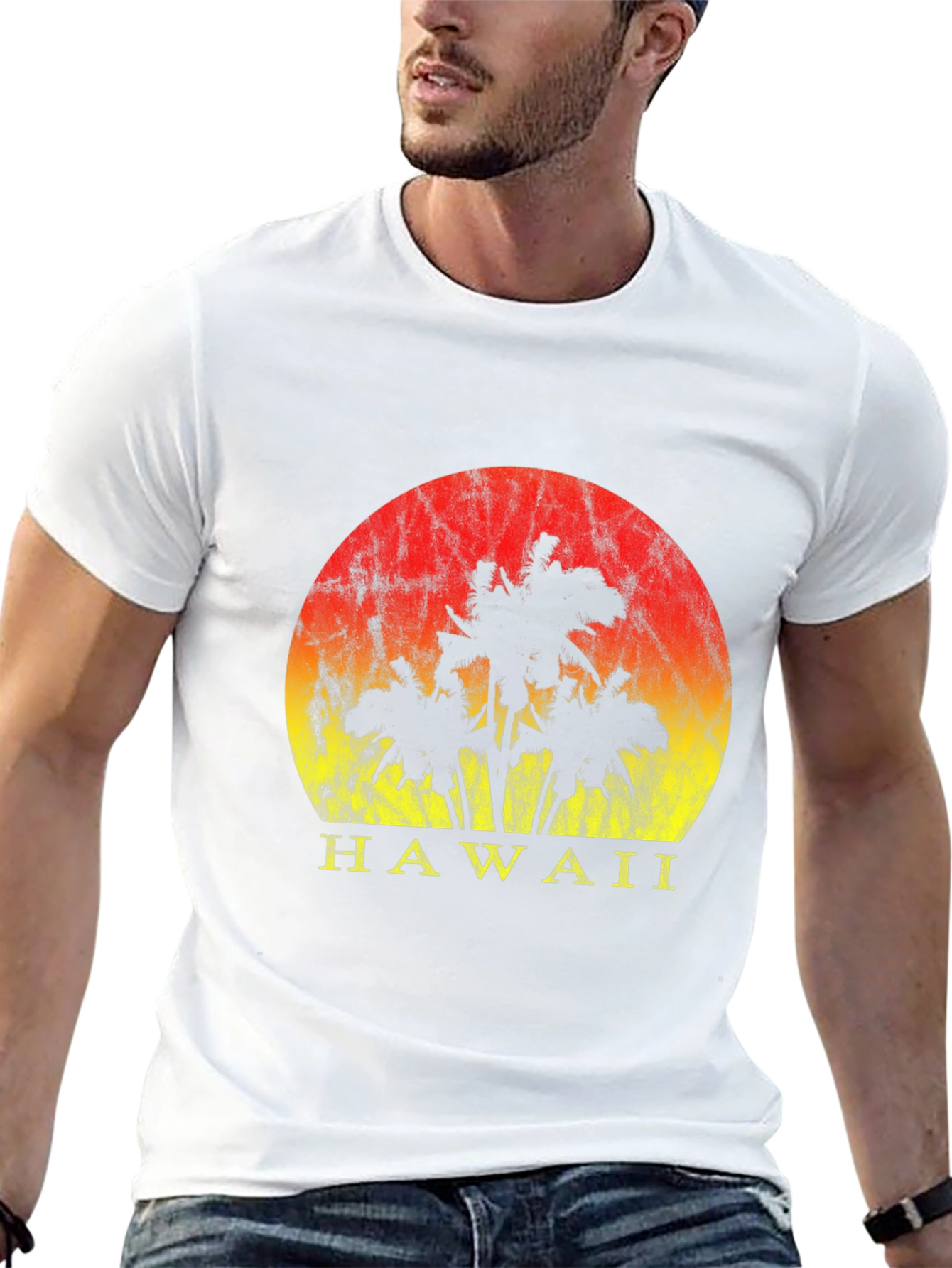 Hawaii Sunset Graphic Tee - Black