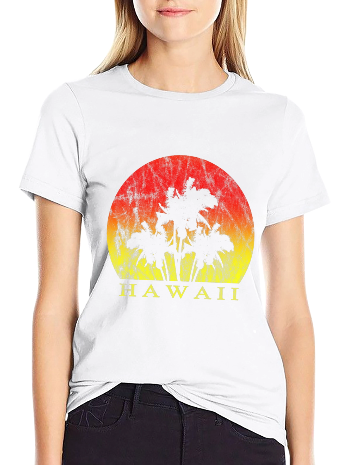 Hawaii Sunset Graphic Tee - Black