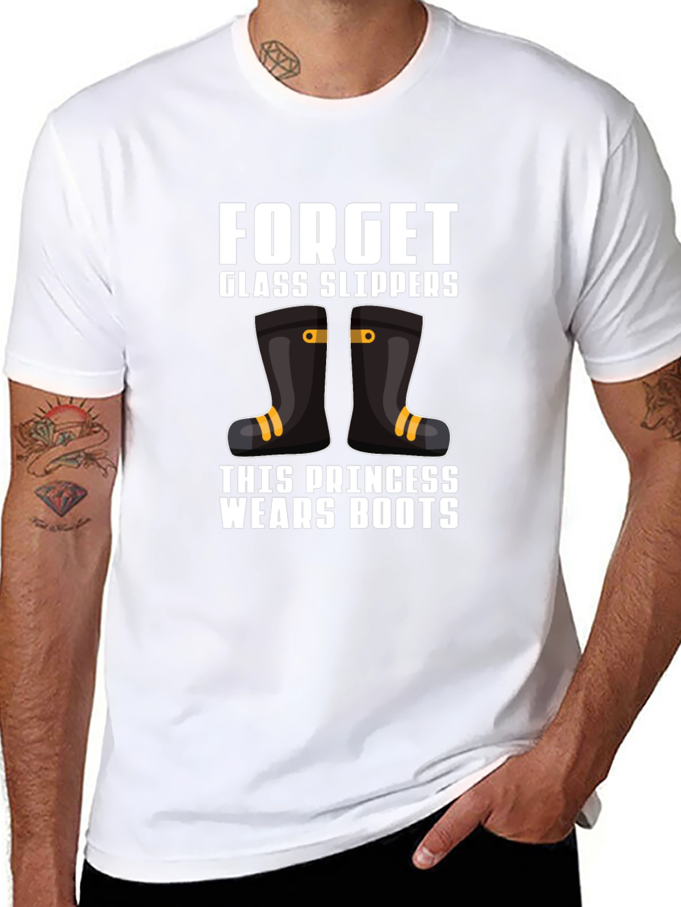 Forget Glass Slippers Princess Wears Boots T-Shirt