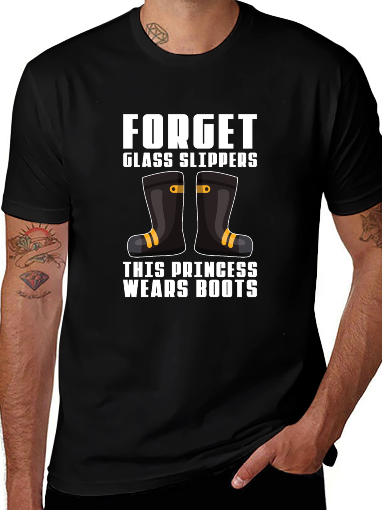 Forget Glass Slippers Princess Wears Boots T-Shirt