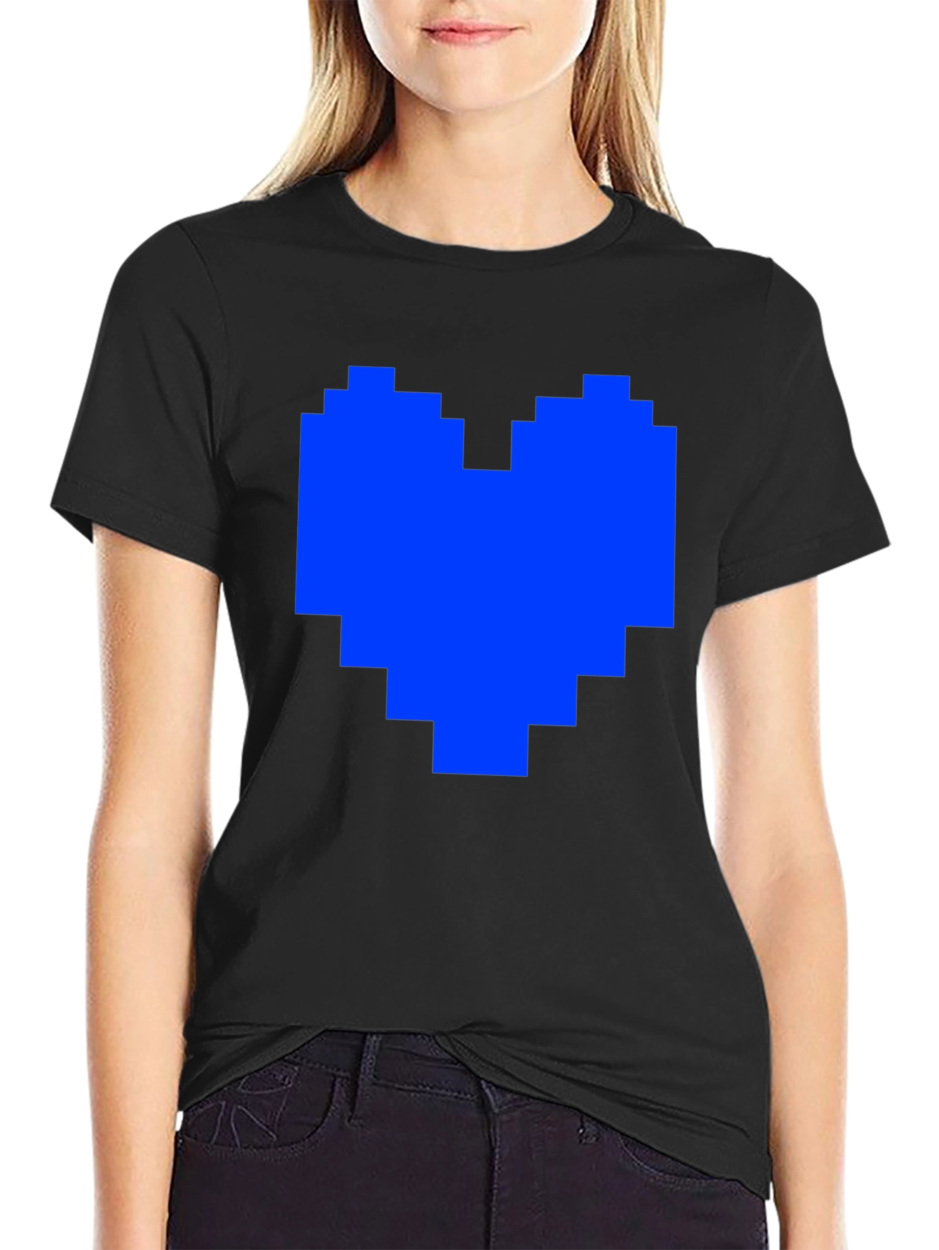 Pixel Heart Black T-Shirt