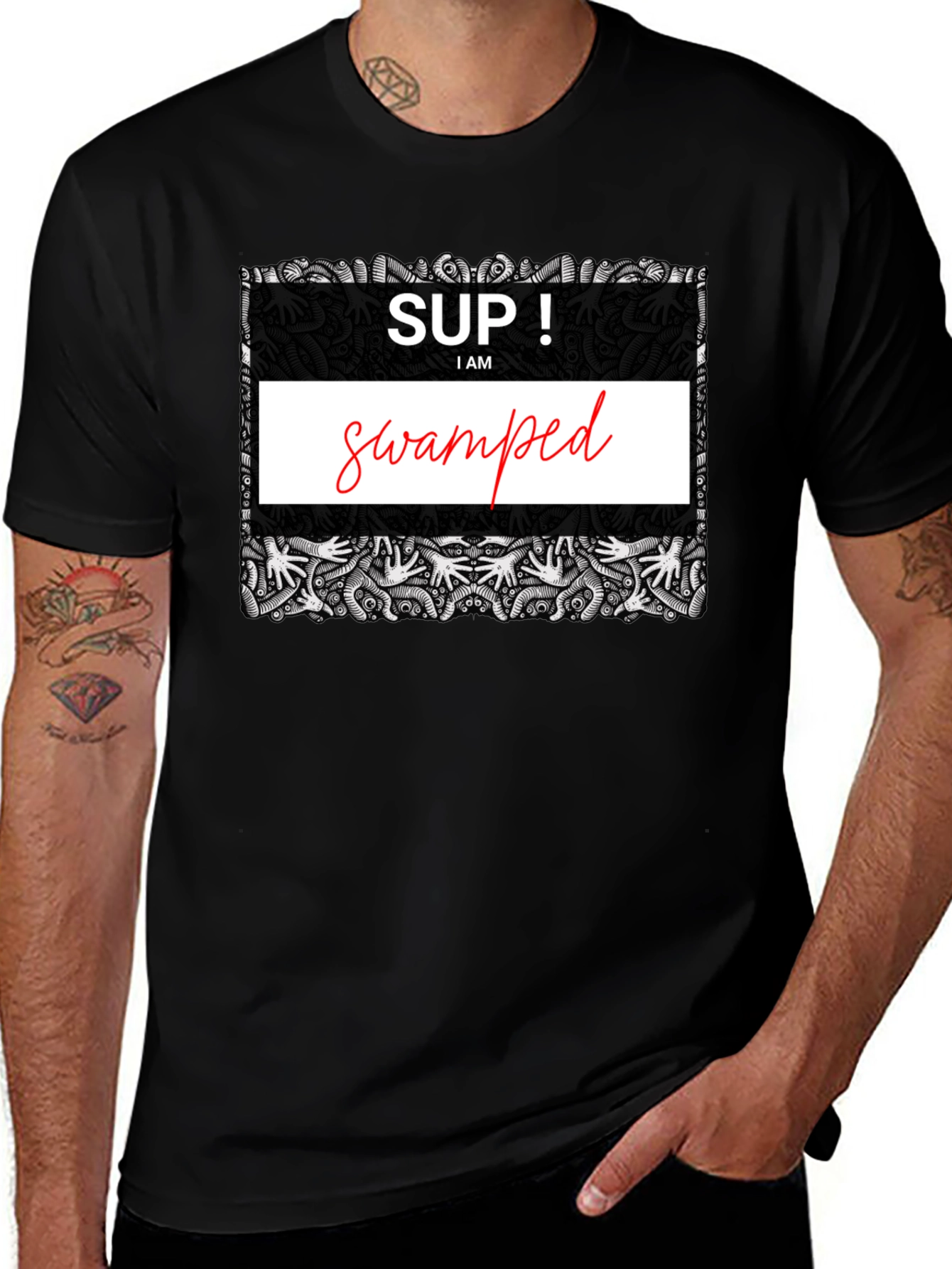 Swamped Graphic Tee - Unique Design Comfortable Fit