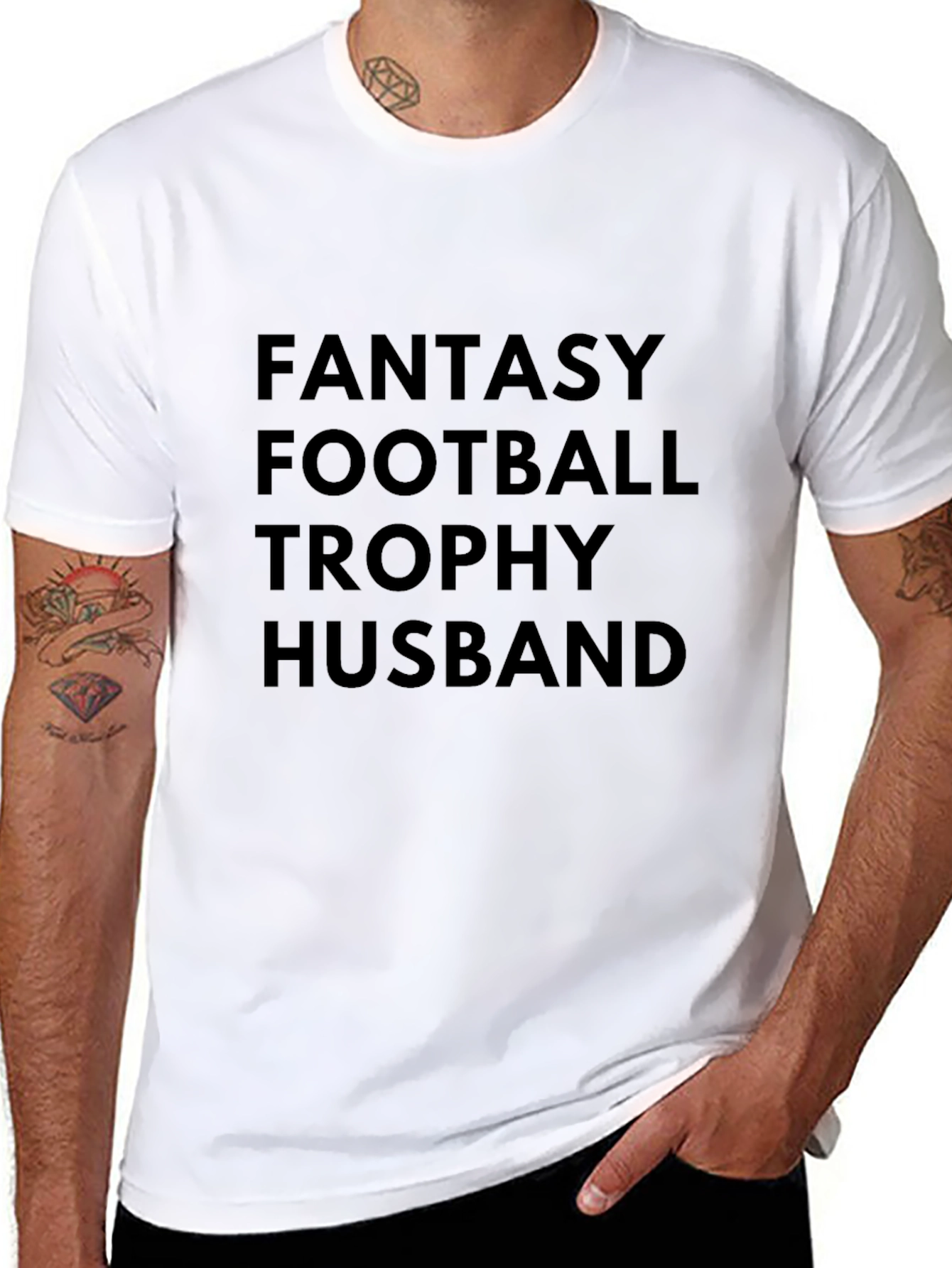 Fantasy Football Trophy Husband Graphic T-Shirt