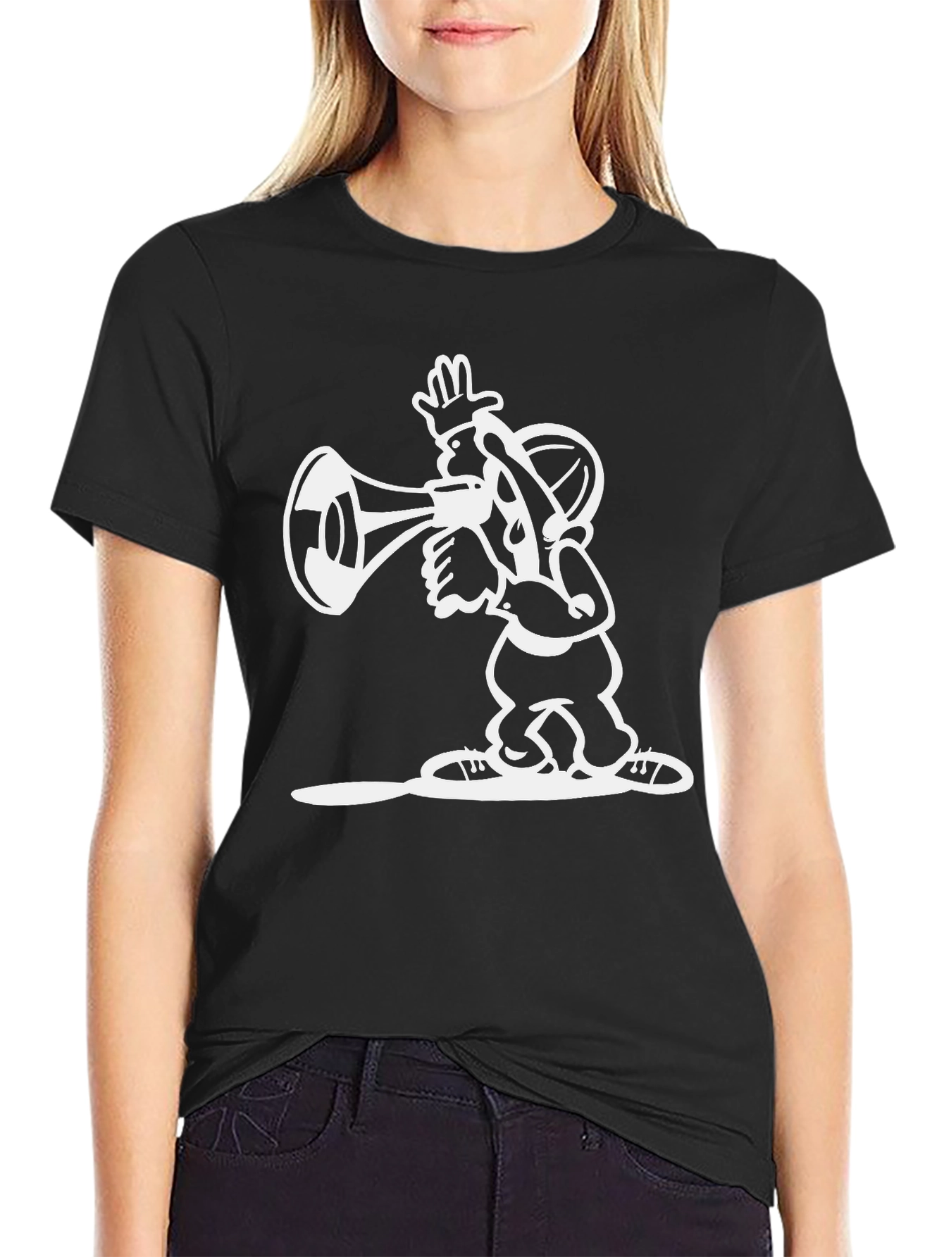 Cartoon Graphic Black T-Shirt