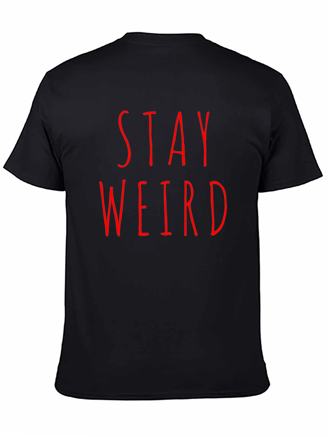 Stay Weird Black Tee - Edgy Graphic T-Shirt