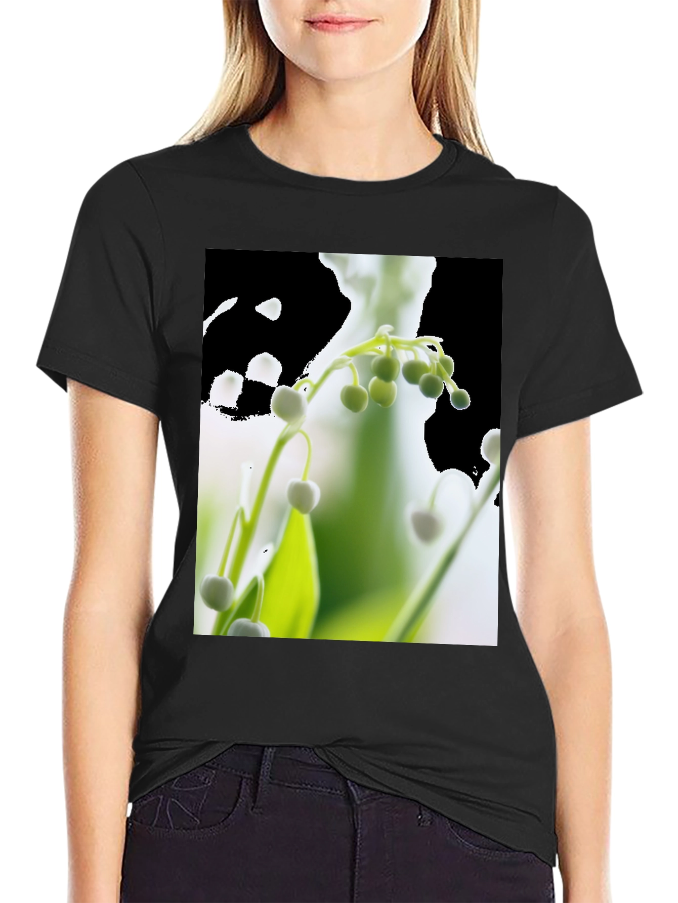 Floral Print T-Shirt - Lily of the Valley