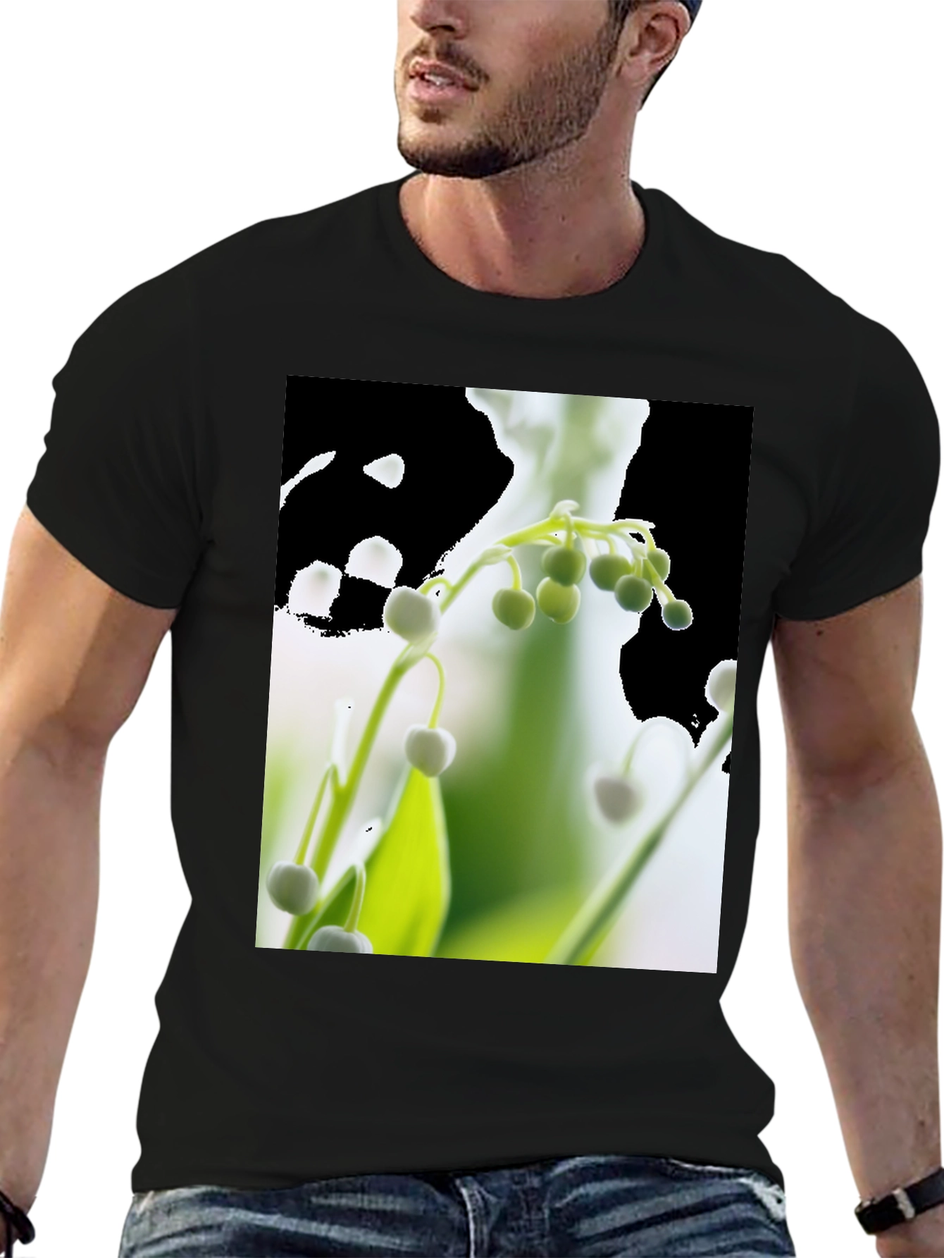 Floral Print T-Shirt - Lily of the Valley