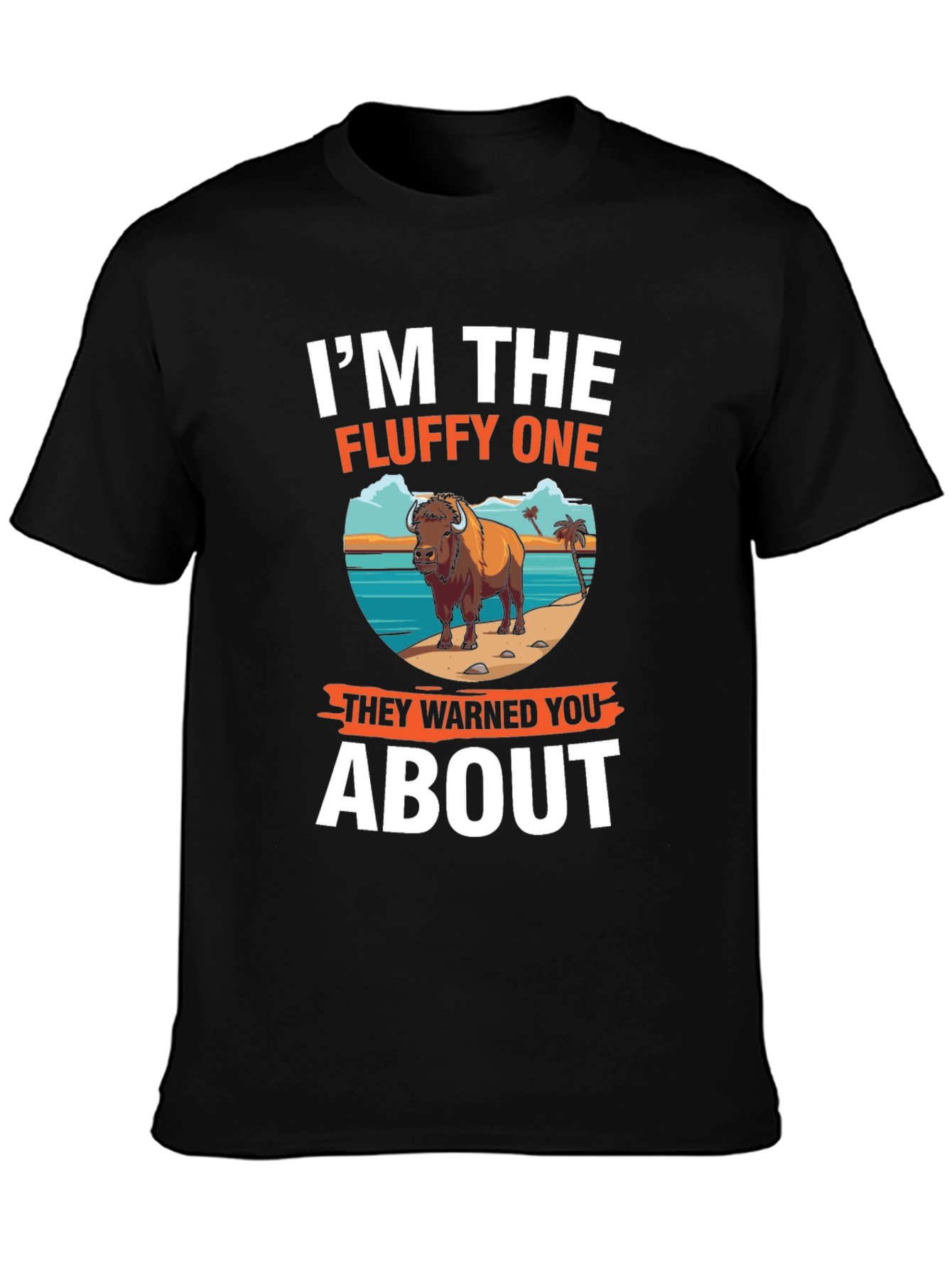 Im The Fluffy One Bison Graphic T-Shirt