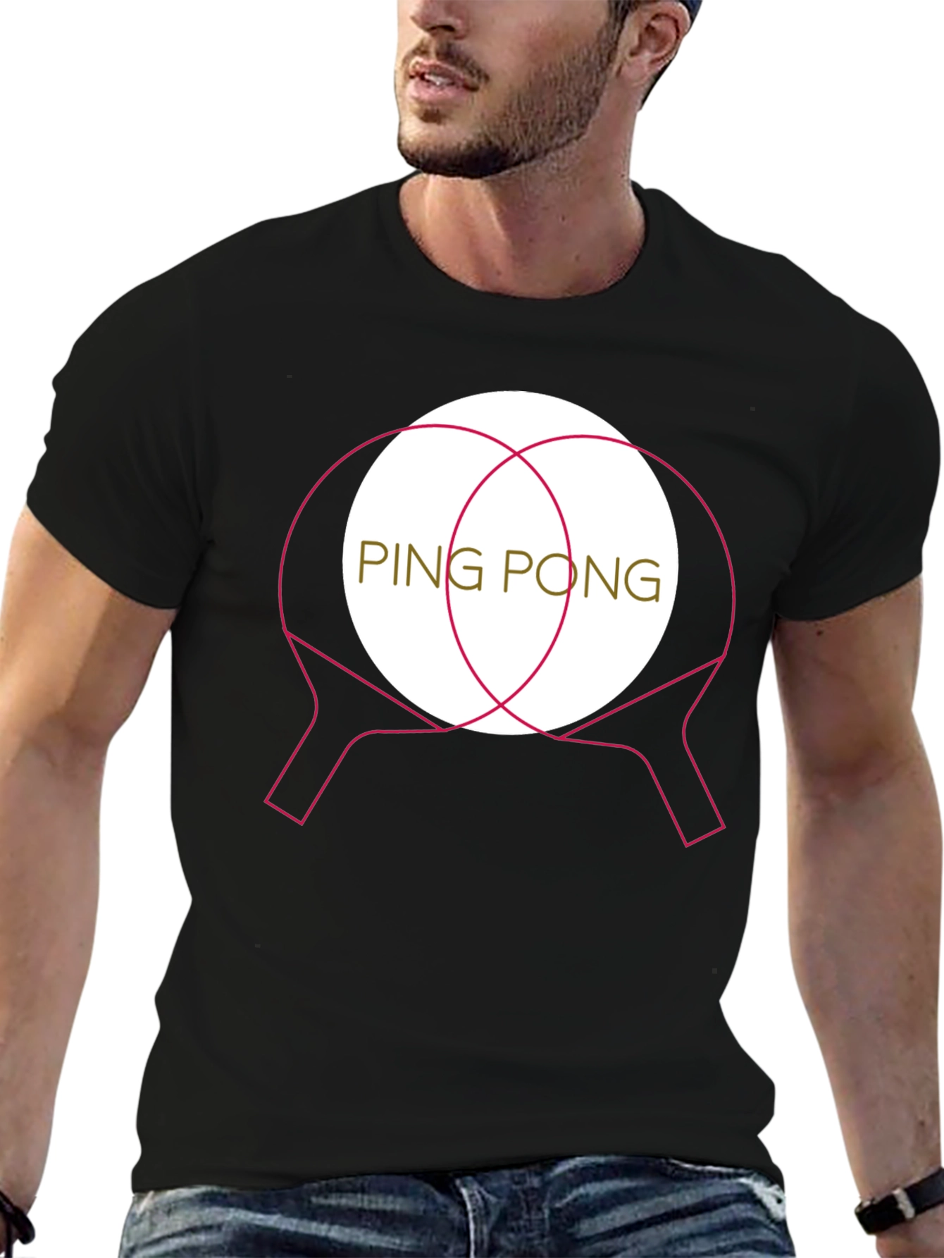 Ping Pong Paddle Graphic T-Shirt