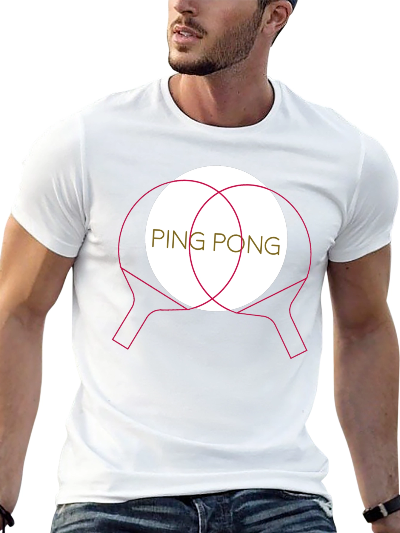 Ping Pong Paddle Graphic T-Shirt
