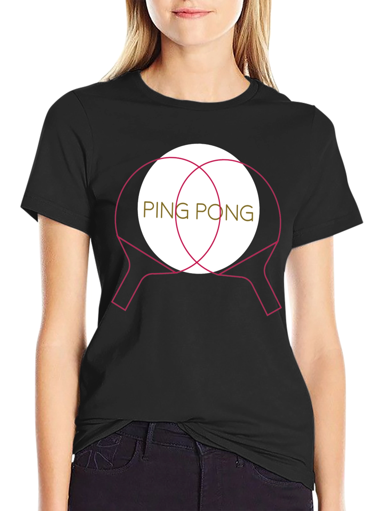 Ping Pong Paddle Graphic T-Shirt